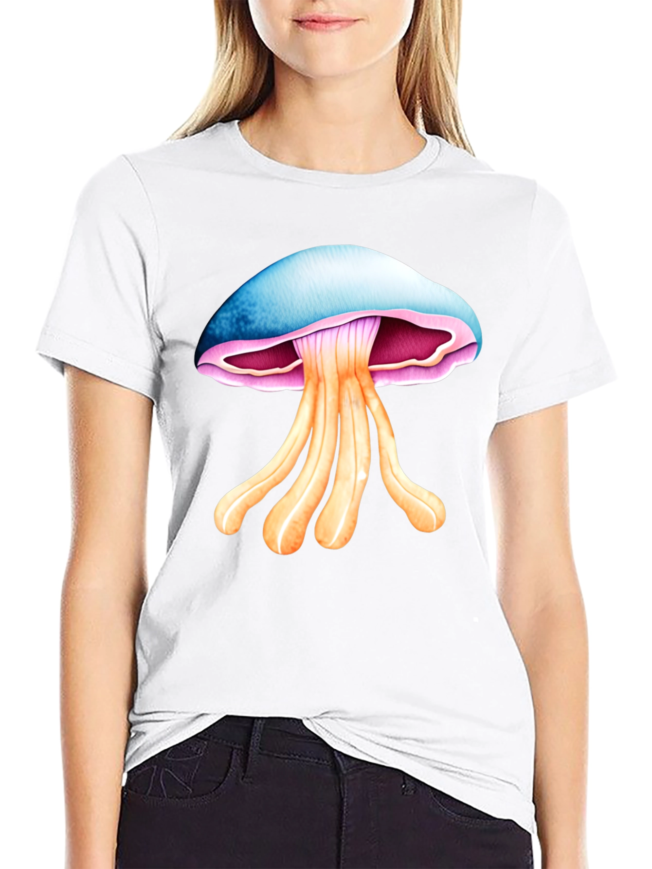 Black Mushroom Graphic Tee - Unique Design, Soft Cotton view 9