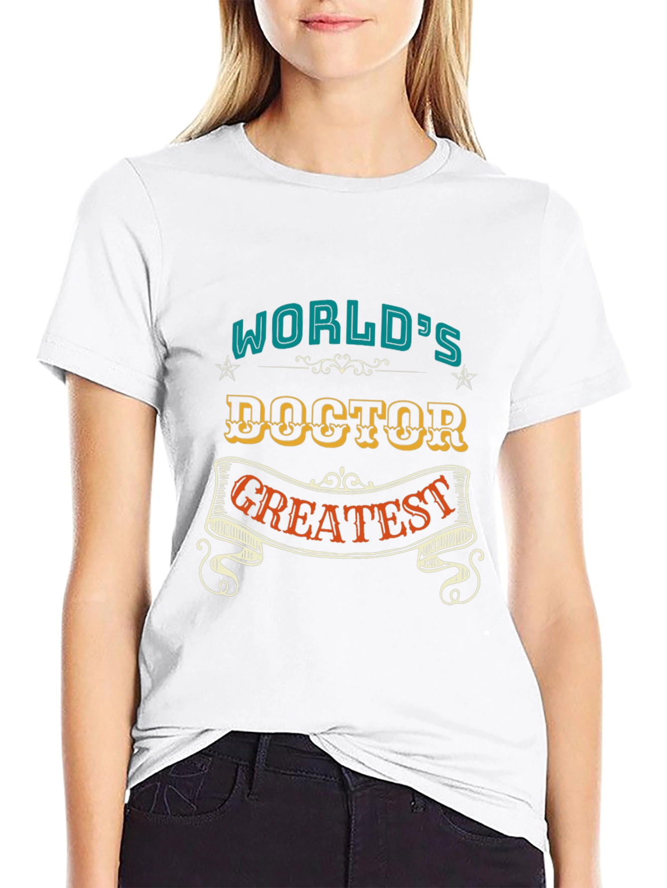 Black World's Greatest Doctor T-Shirt view 9