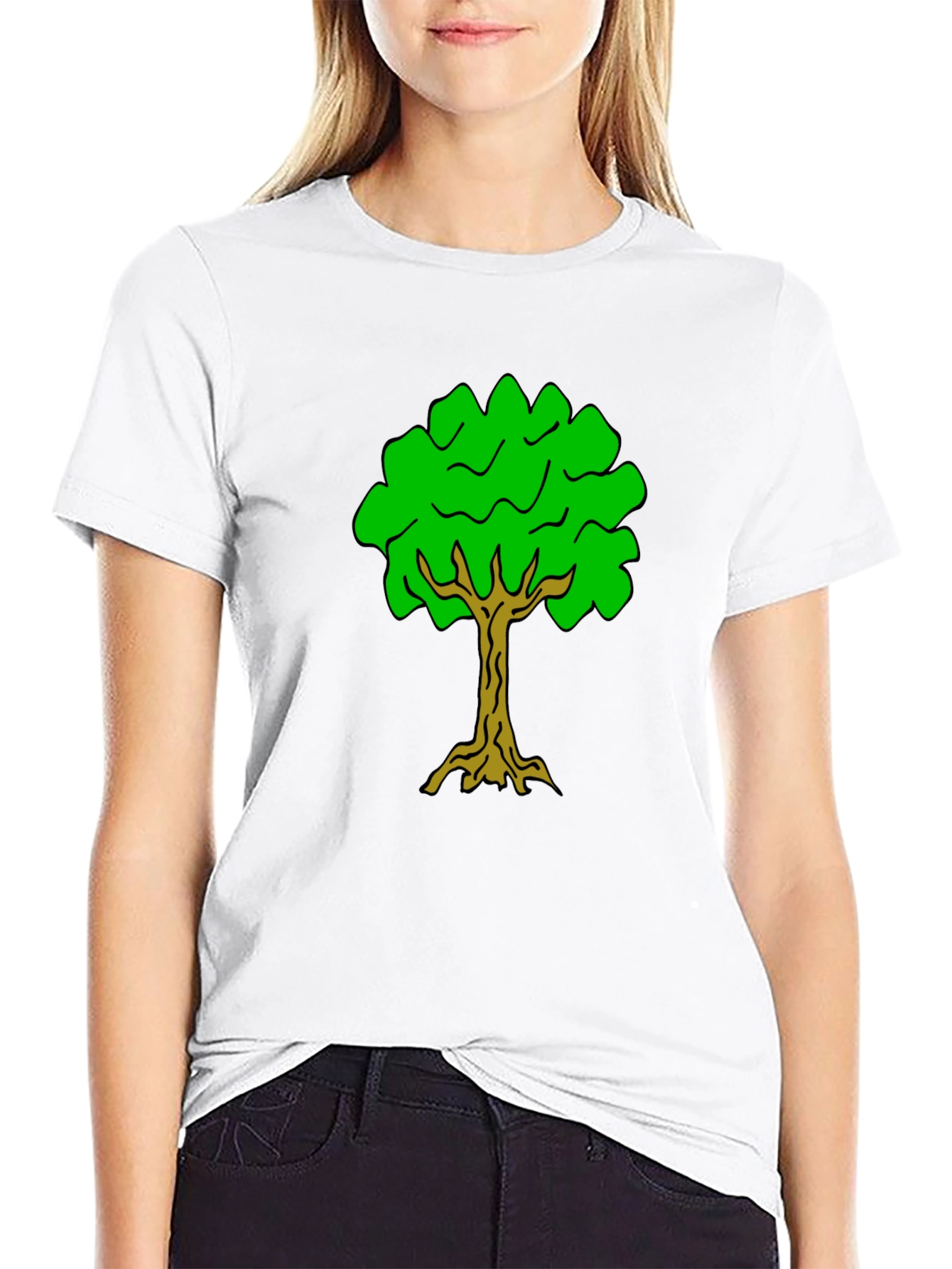 Black Men's Black Tree Graphic T-Shirt view 9