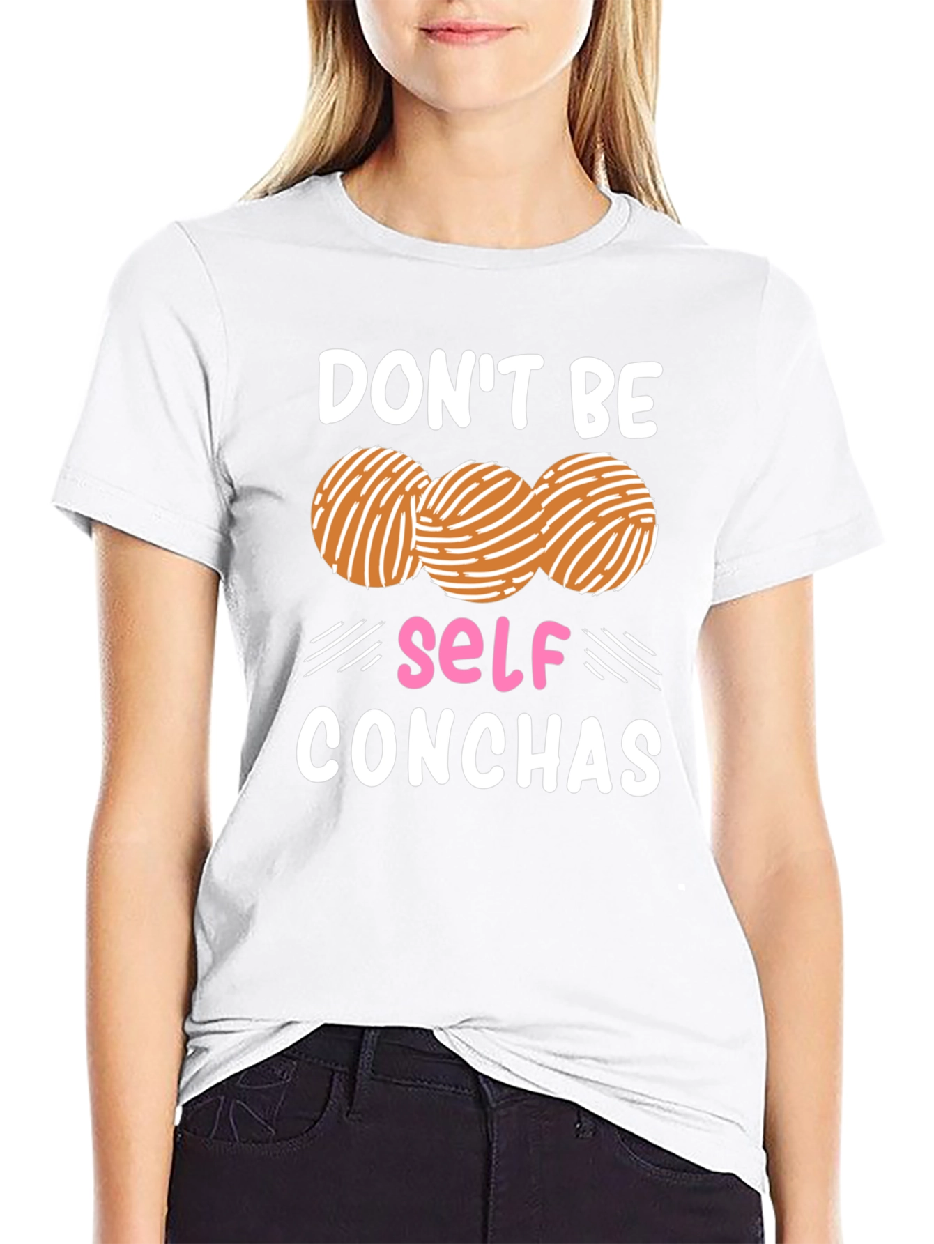 Black Don't Be Self Conchas Graphic T-Shirt view 9