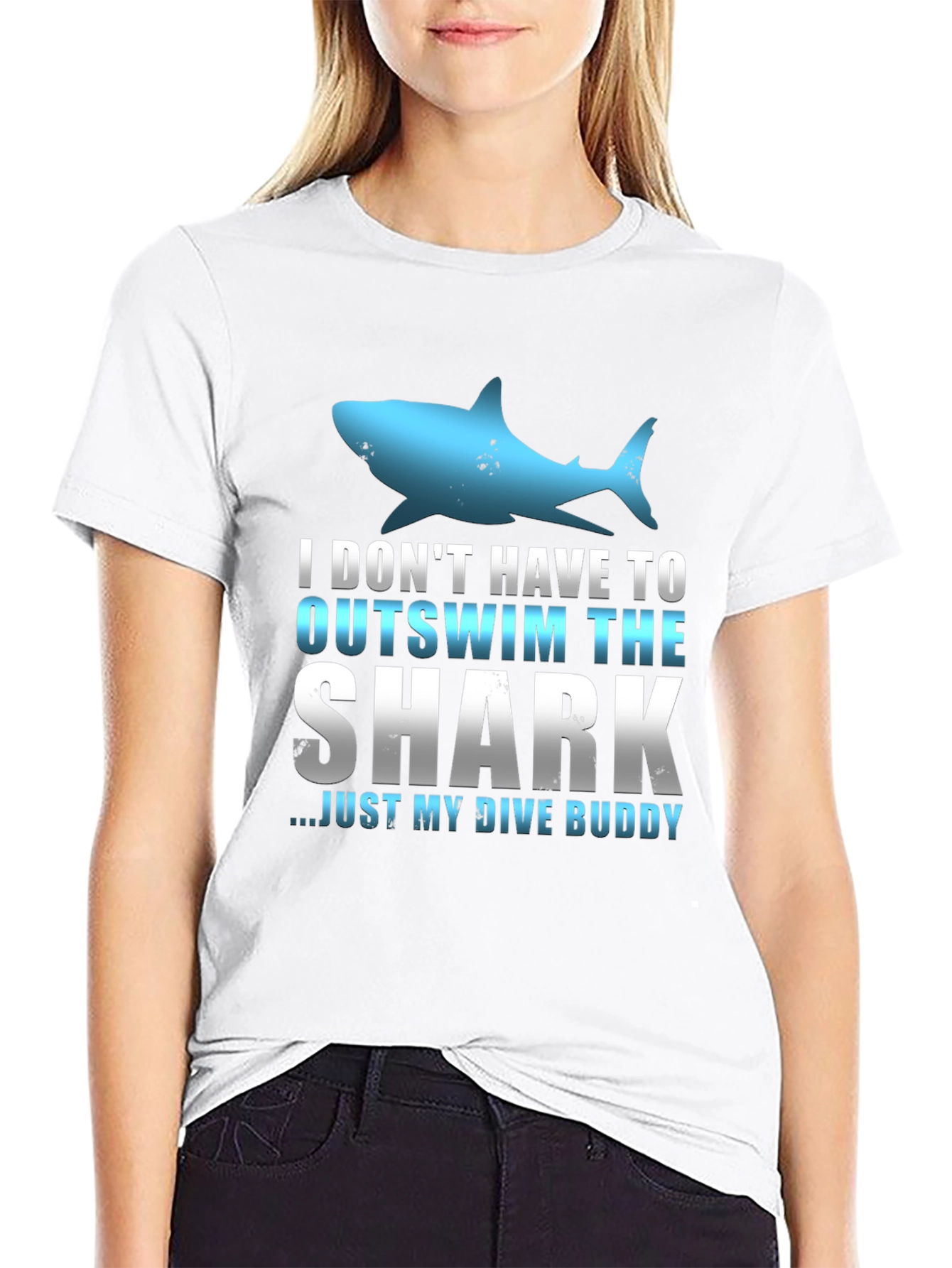 Black Shark Dive Buddy Graphic T-Shirt view 9