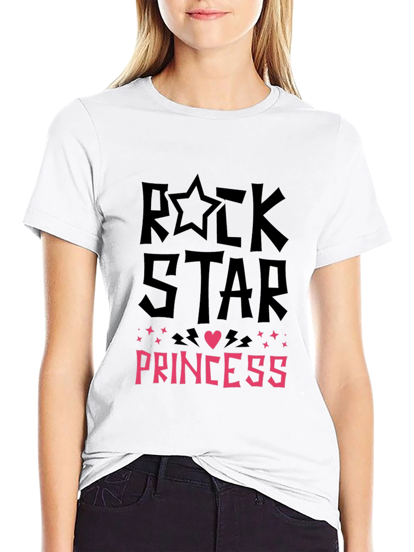 Black Rock Star Princess T-Shirt - Black Graphic Tee view 9