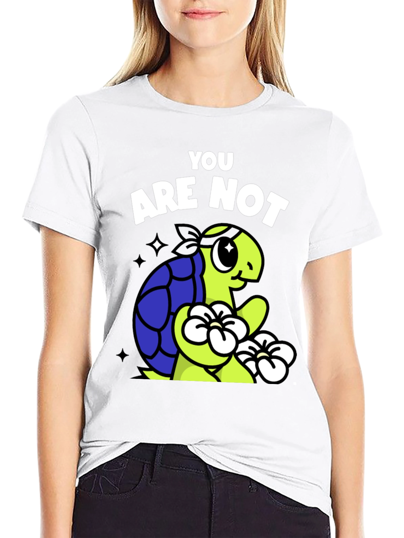 Black You Are Not Ninja Turtle T-Shirt - Funny Cartoon Tee view 9
