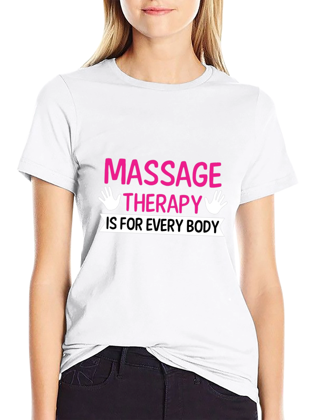 Black Massage Therapy T-Shirt - Unisex Graphic Tee view 9