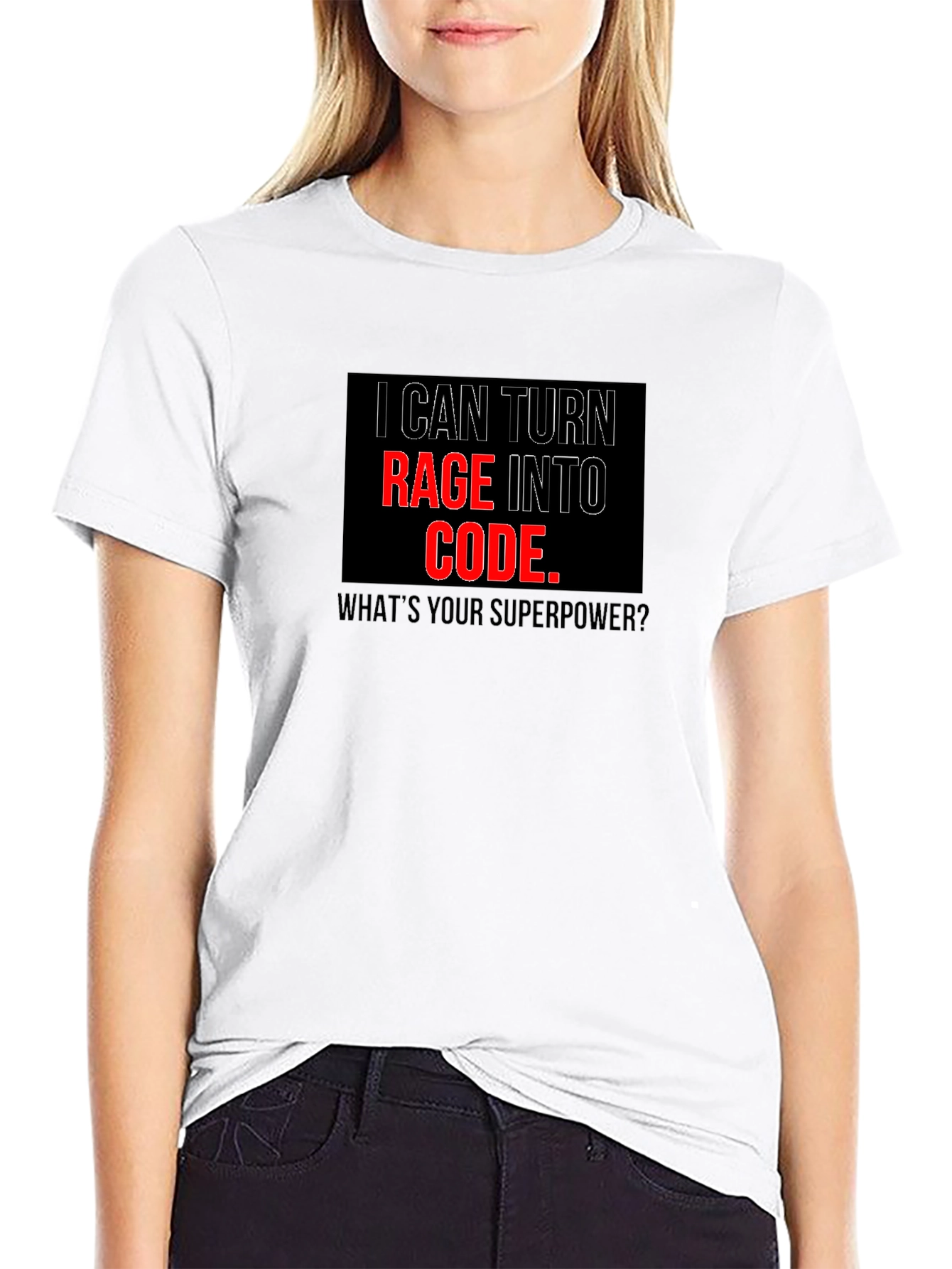 Black Rage to Code Graphic T-Shirt view 9