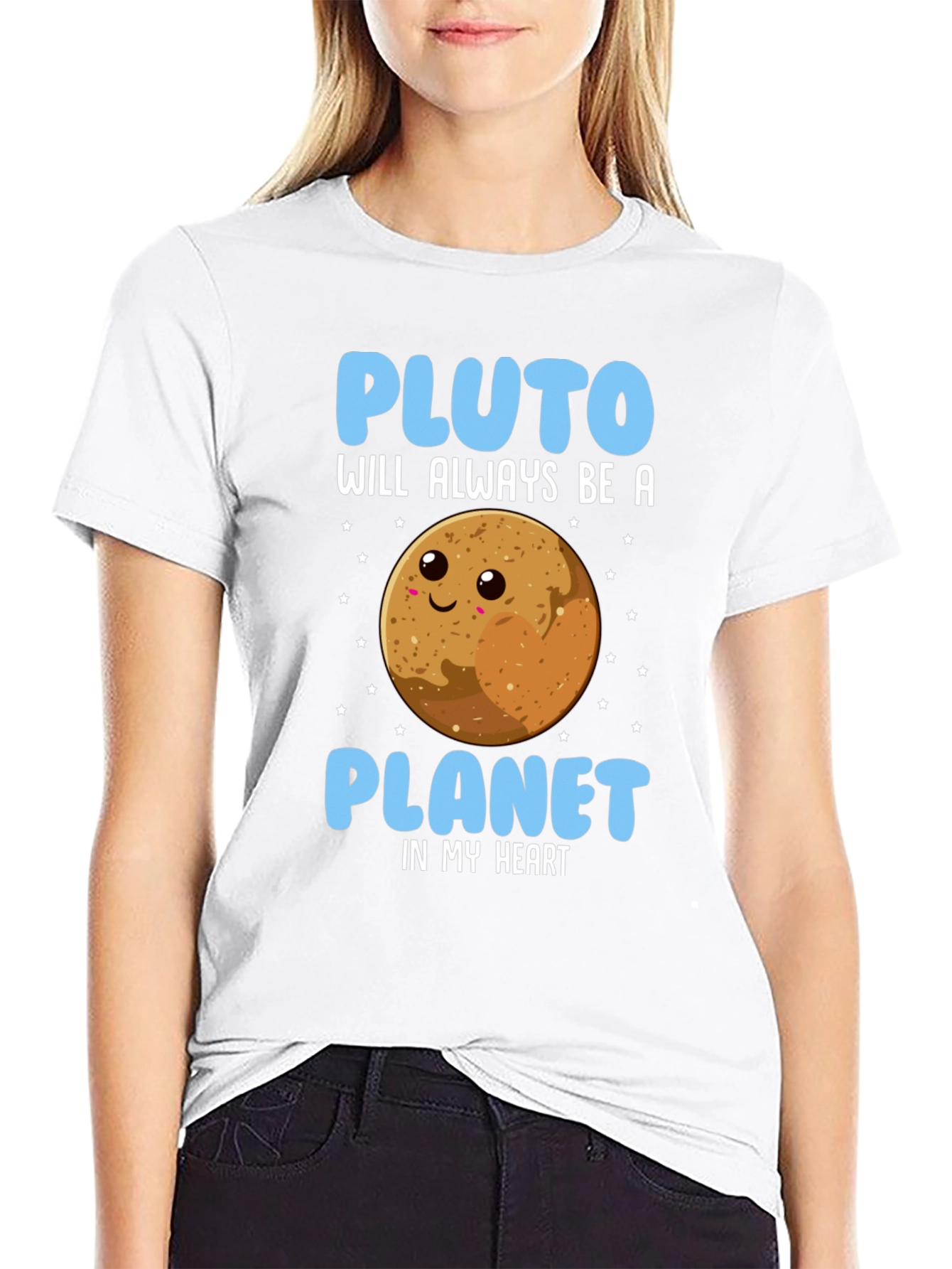 Black Pluto Always a Planet T-Shirt view 9