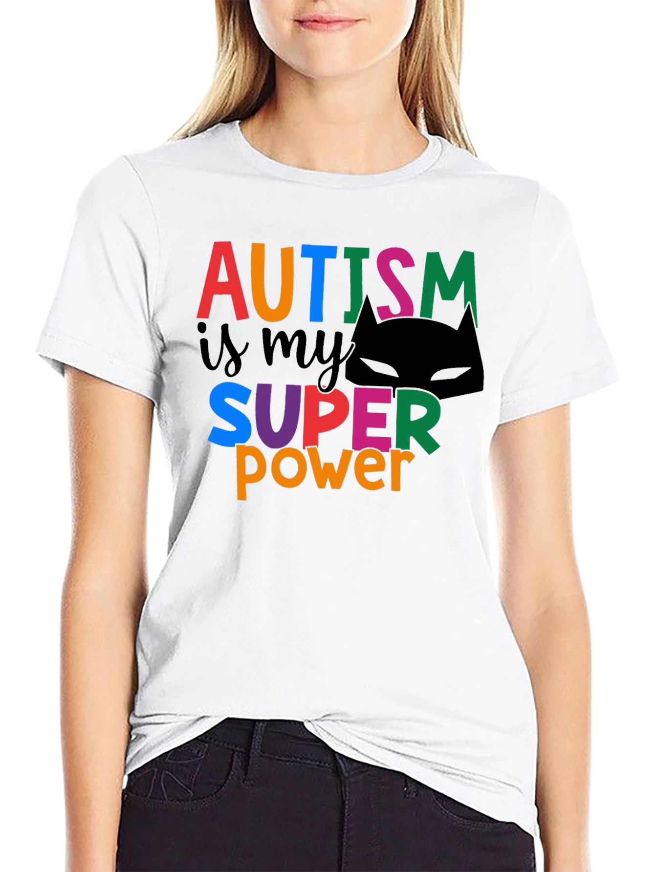 Black Autism is My Superpower T-Shirt - Black view 9