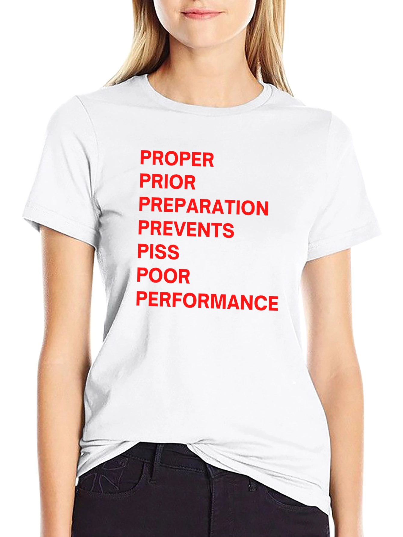 Black Proper Preparation Funny Slogan T-Shirt view 9