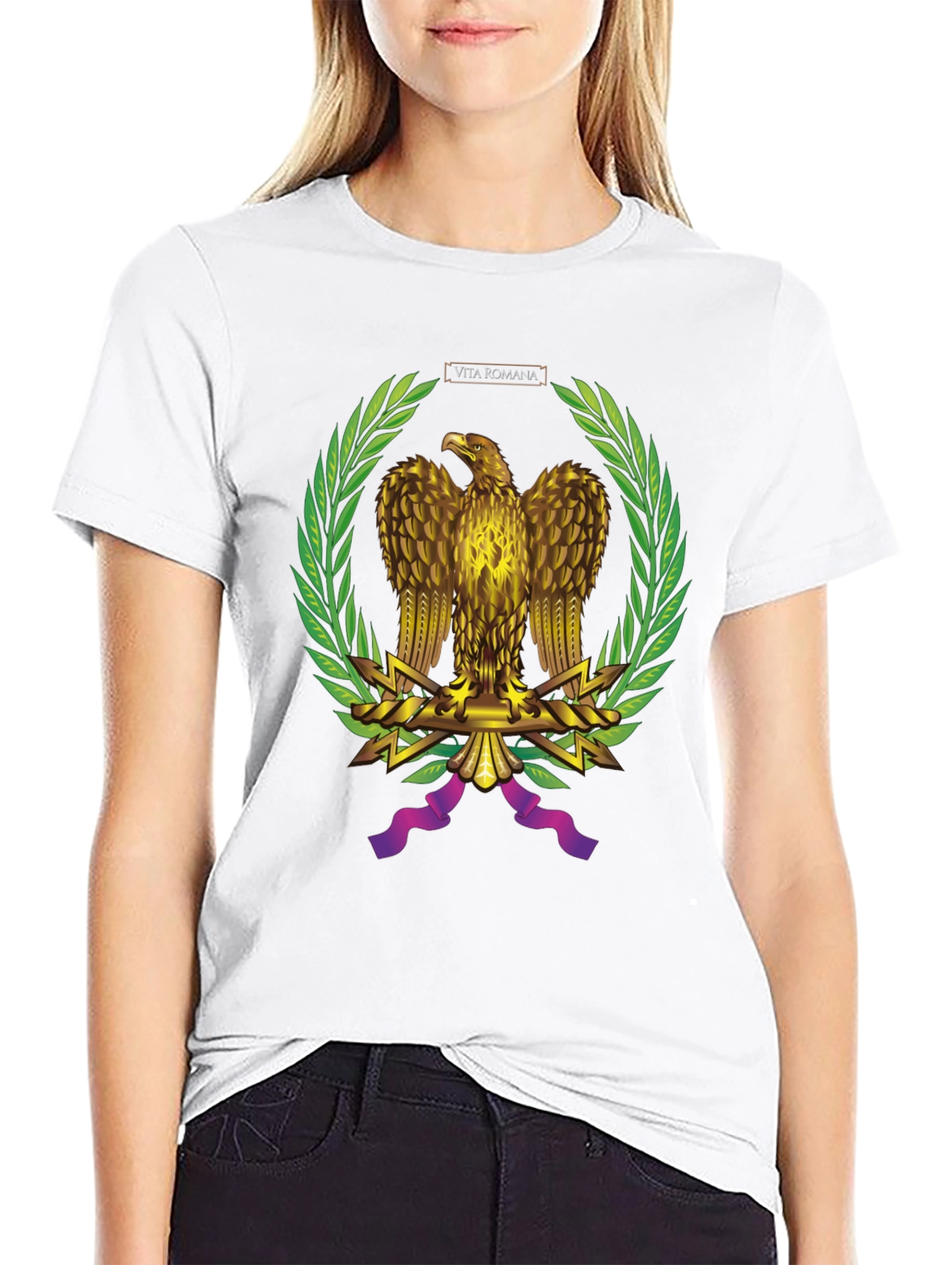 Black Vita Romana Eagle Graphic Tee view 9