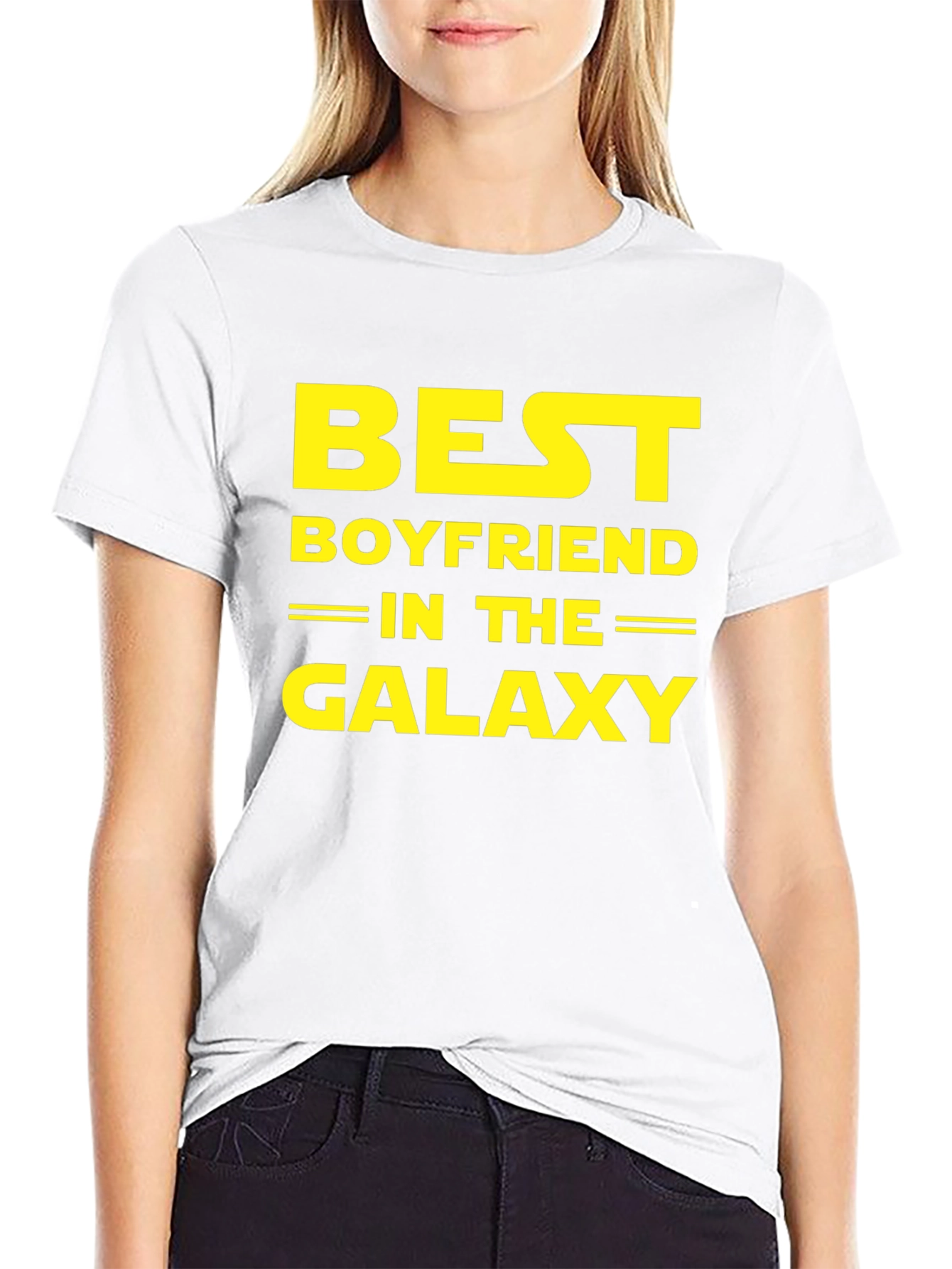 Black Best Boyfriend in the Galaxy T-Shirt view 9