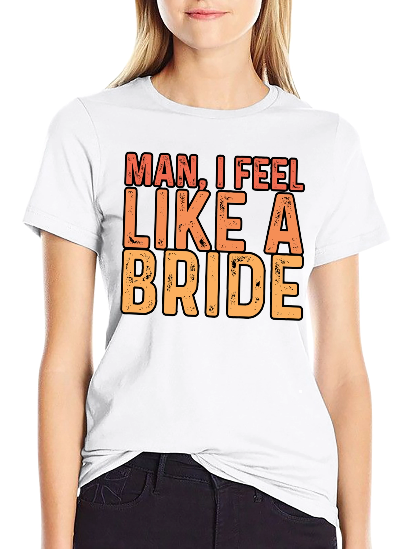 Black Man I Feel Like A Bride Black T-Shirt view 9
