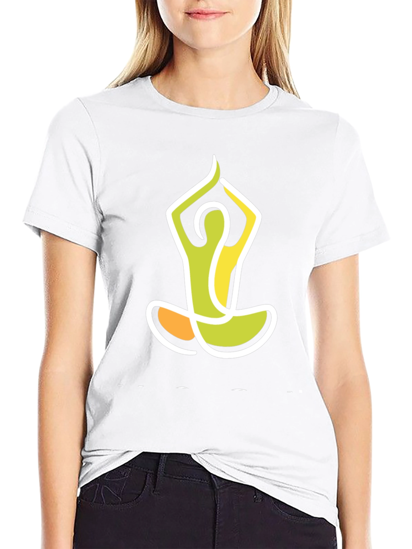 Black Yoga Pose Graphic Tee - Unisex Black T-Shirt view 9