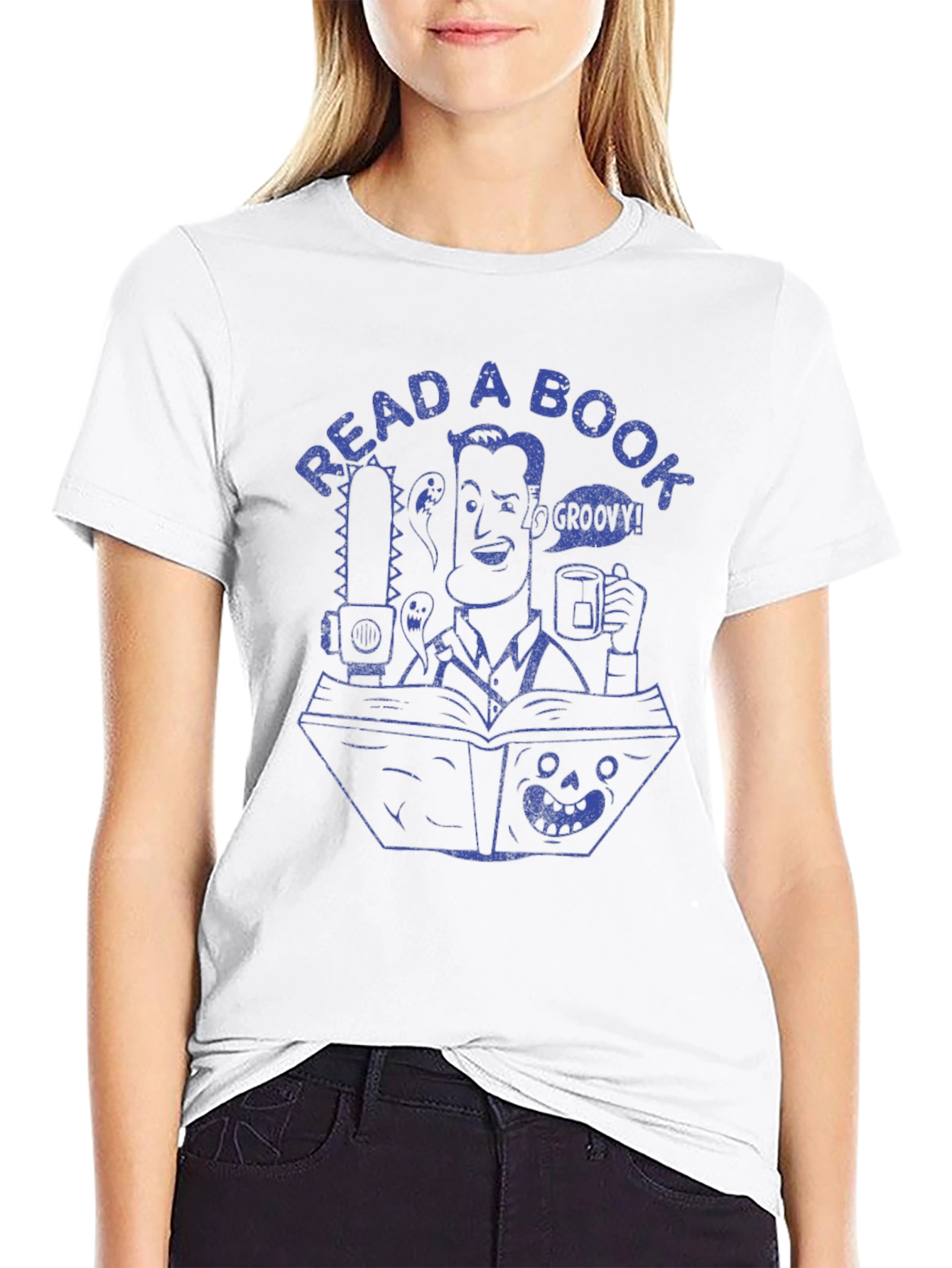 Black Read A Book! Groovy T-Shirt view 9