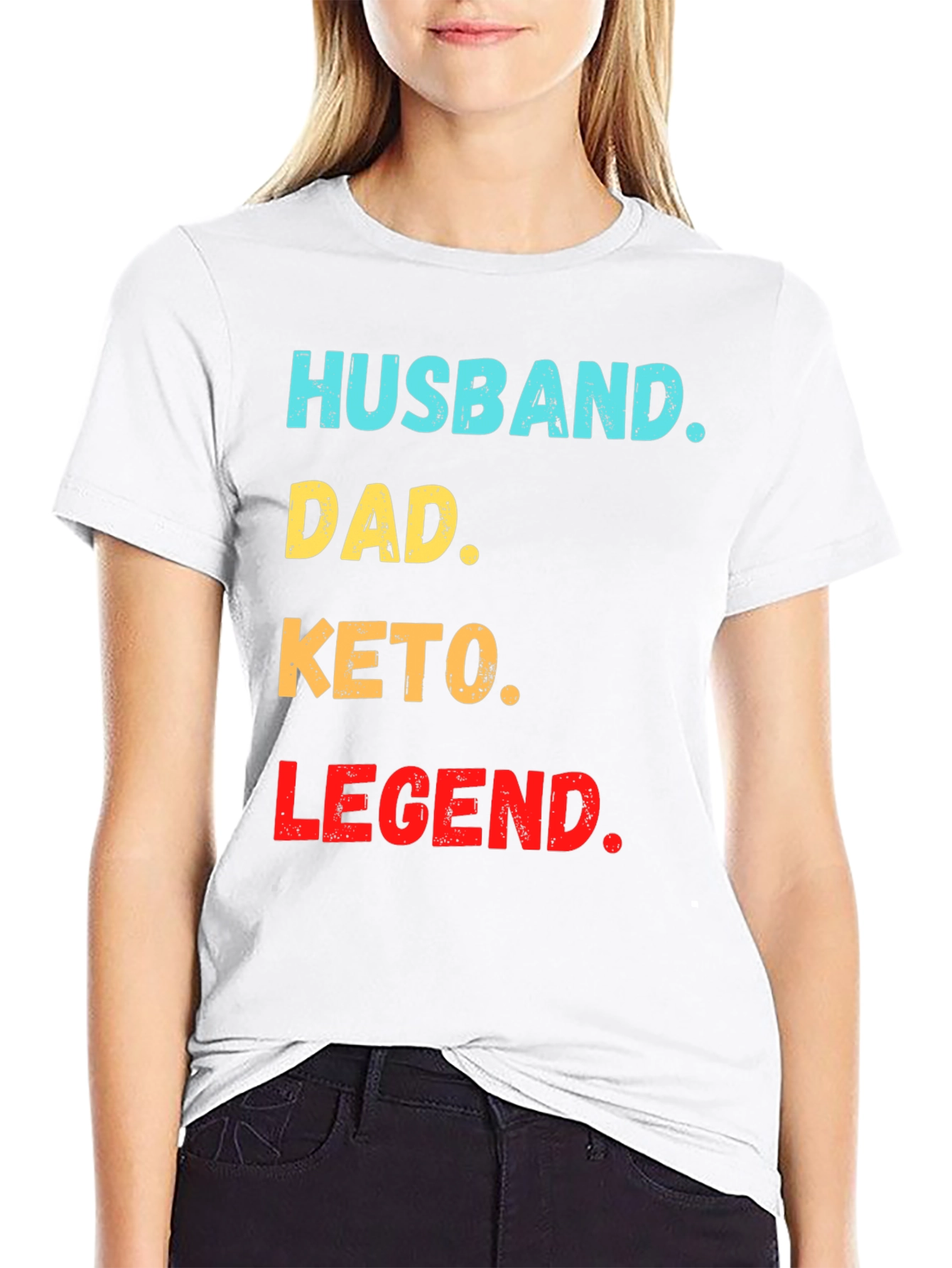 Black Husband Dad Keto Legend T-Shirt view 9