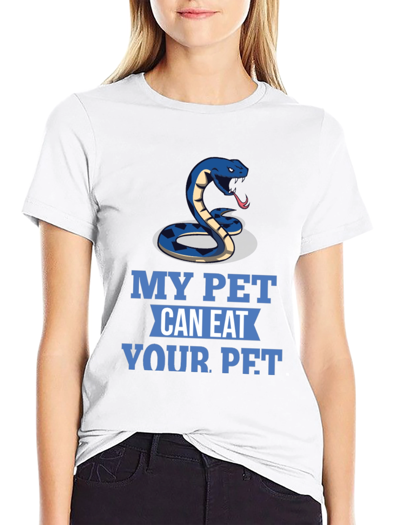 Black My Pet Can Eat Your Pet Snake T-Shirt view 9