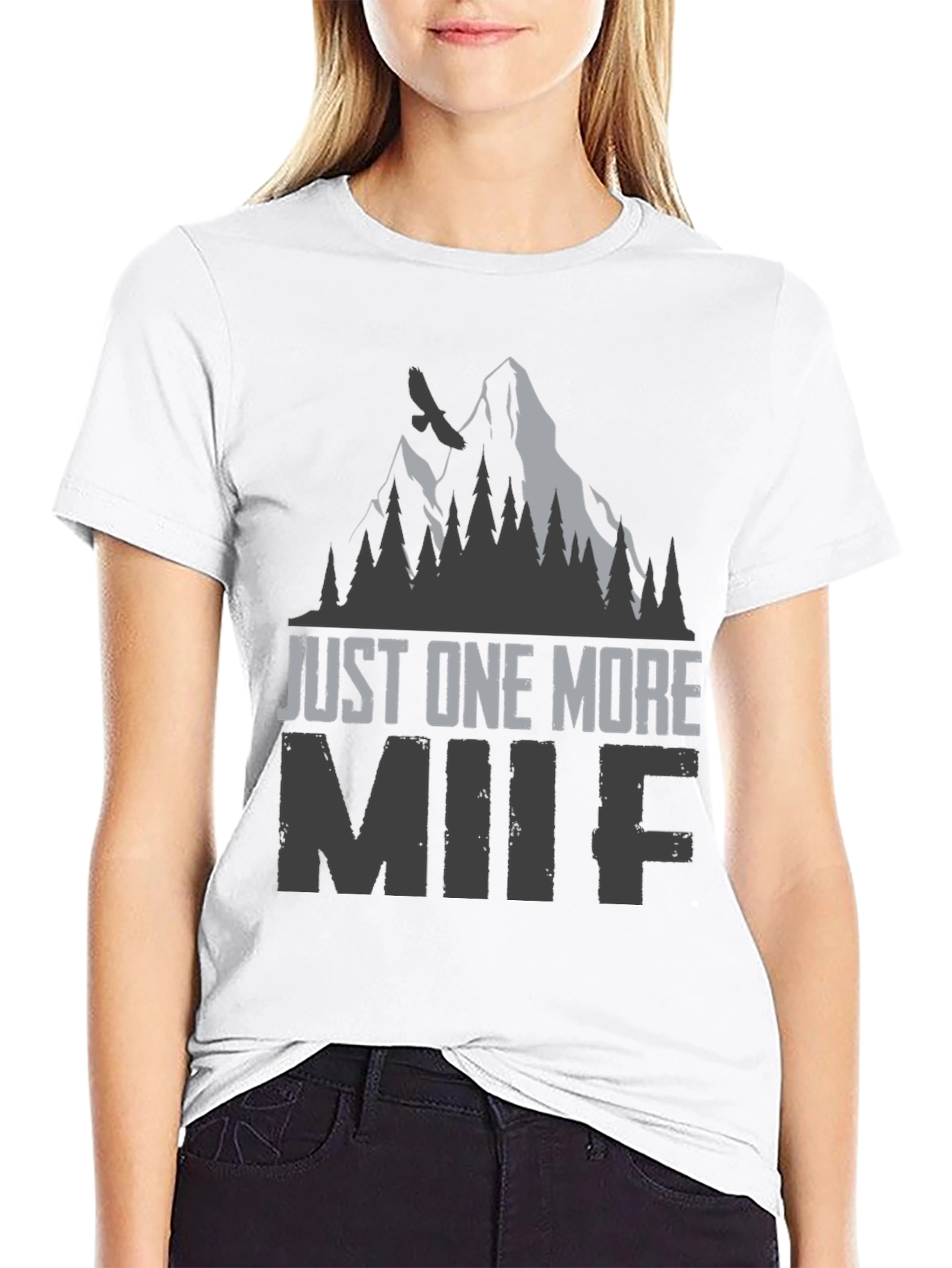 Black Just One More MIIF Graphic T-Shirt view 9
