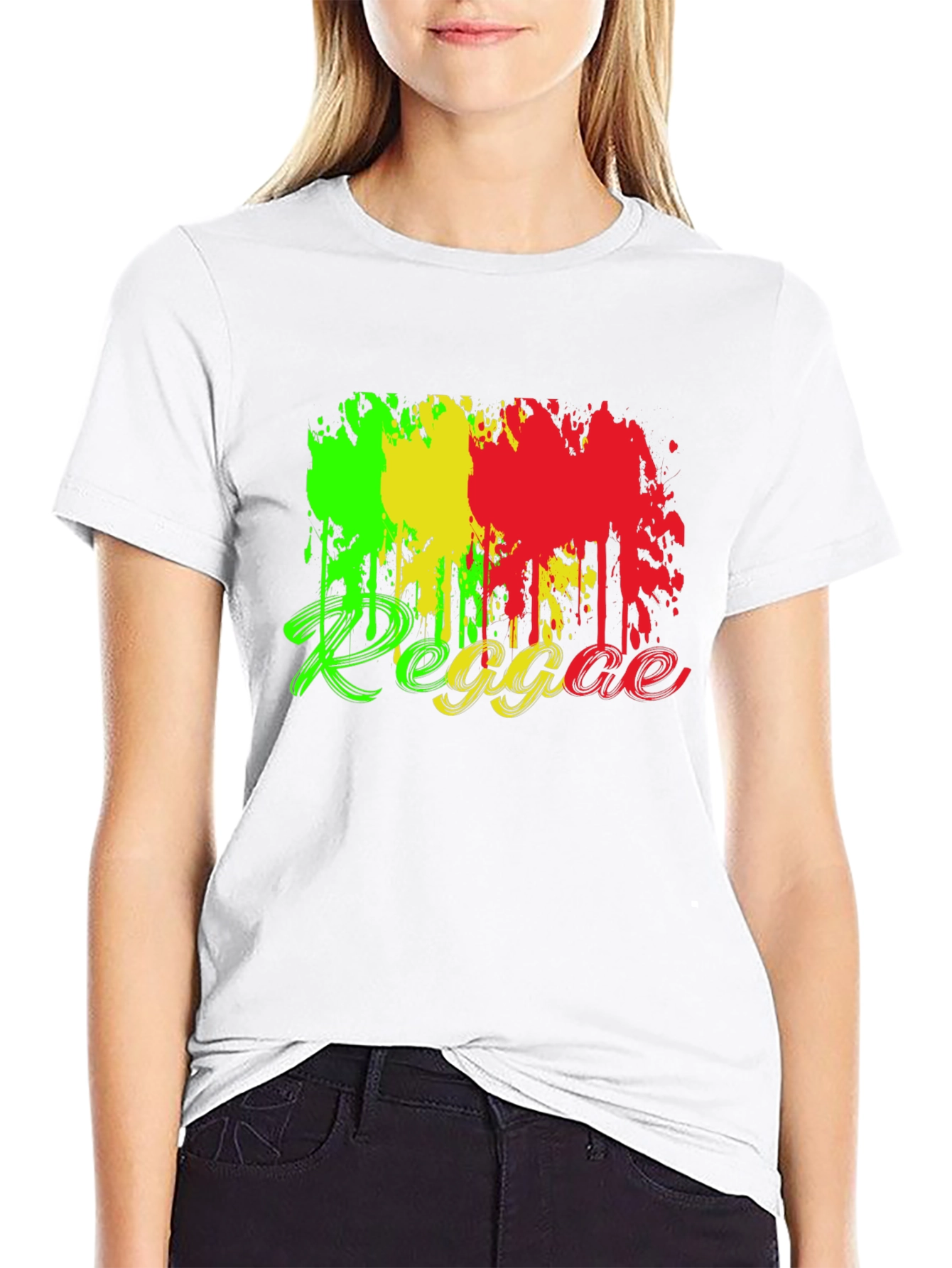 Black Reggae Style Black T-Shirt view 9