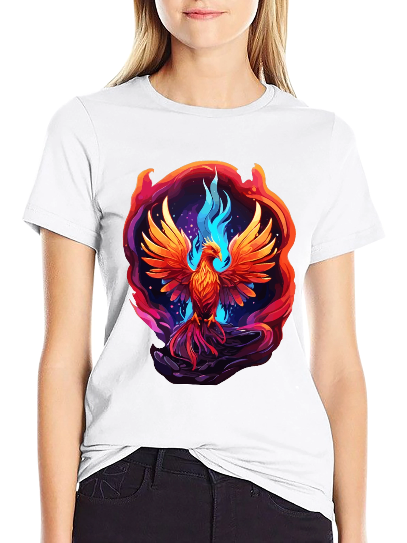 Black Phoenix Rising Graphic T-Shirt - Bold & Unique Design view 9