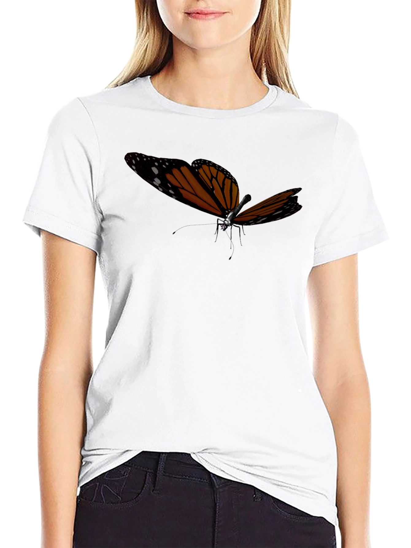 Black Butterfly Graphic Tee - Modern Casual Style view 9