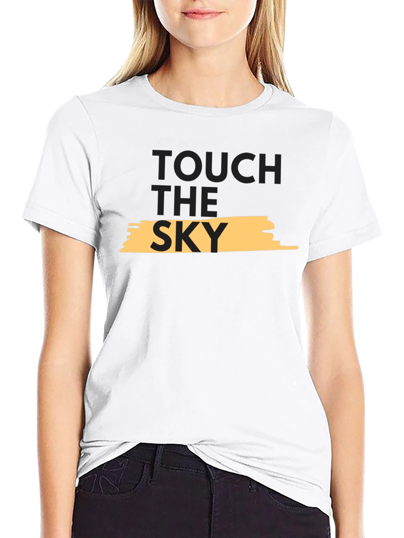 Black Touch The Sky Graphic T-Shirt - Black view 9