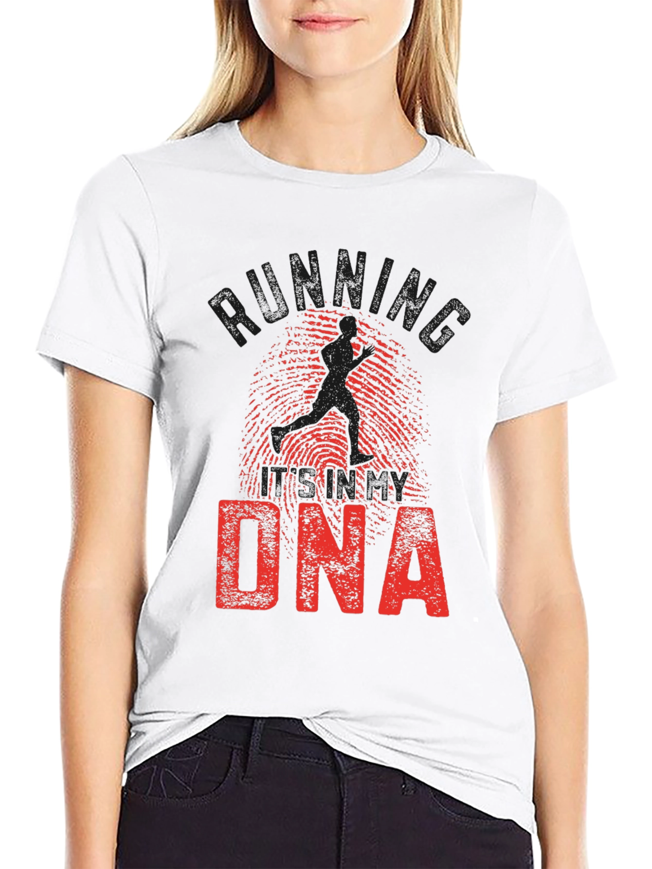 Black Running DNA Graphic Print T-Shirt view 9