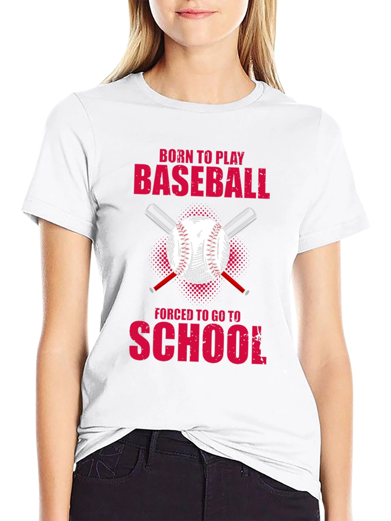 Black Born to Play Baseball T-Shirt view 9