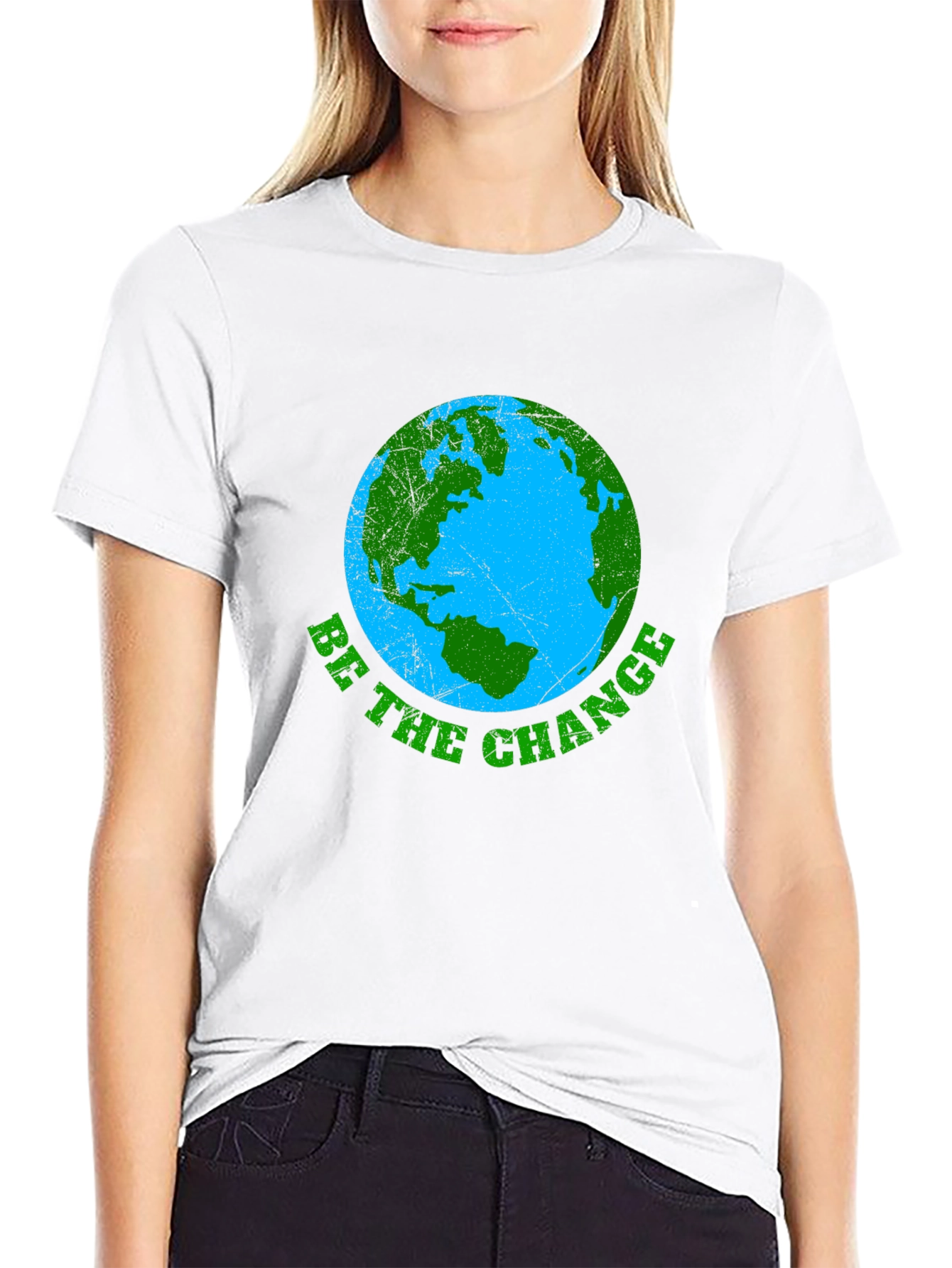 Black Be The Change Earth Graphic Tee view 9