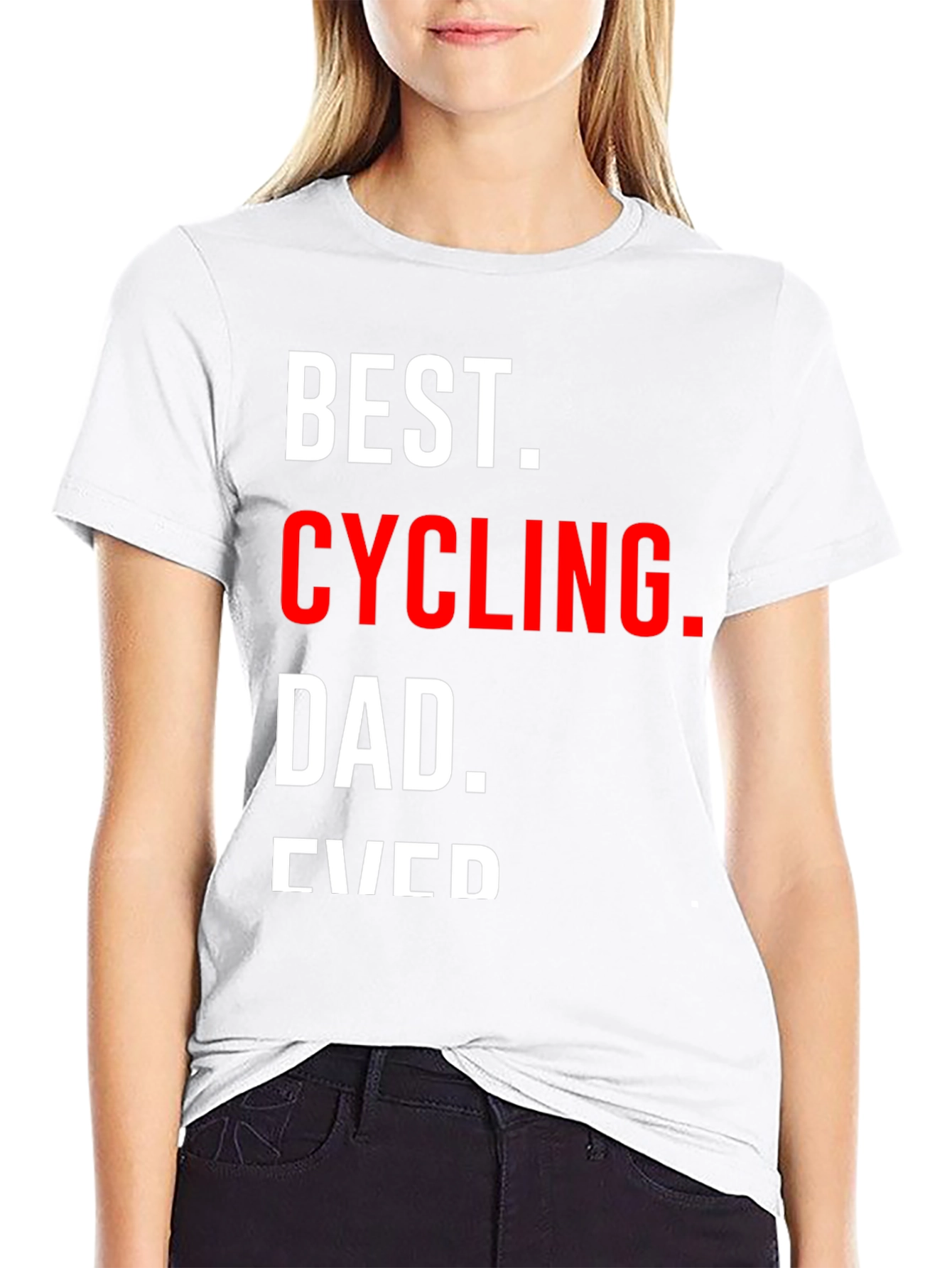 Black Best Cycling Dad Ever T-Shirt view 9