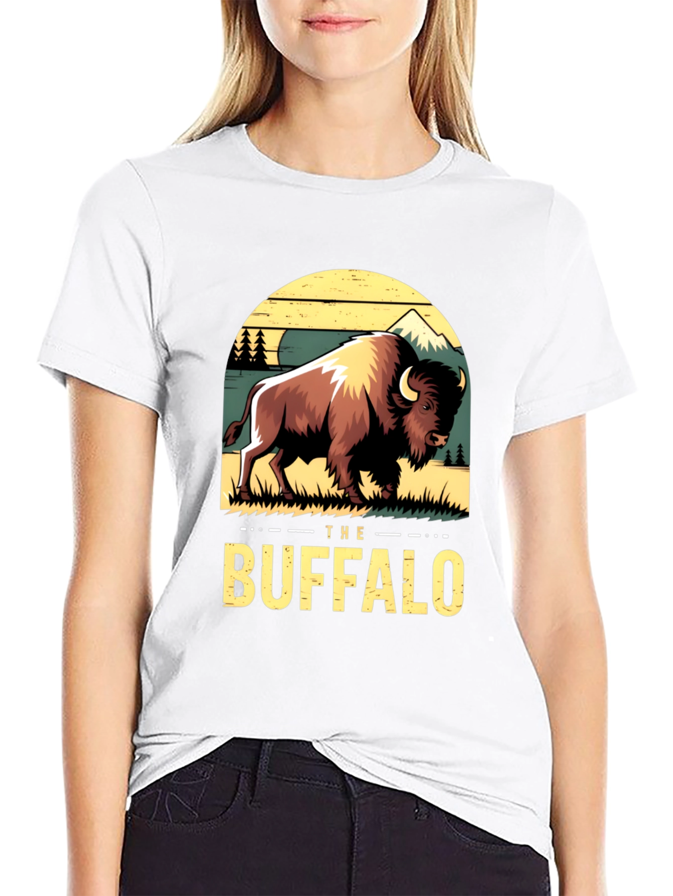 Black The Buffalo Graphic Tee view 9