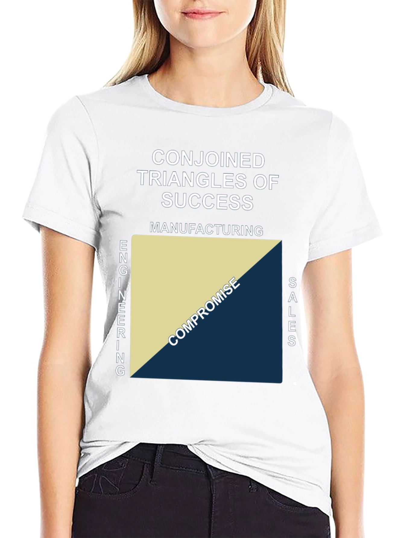 Black Conjoined Triangles of Success T-Shirt view 9