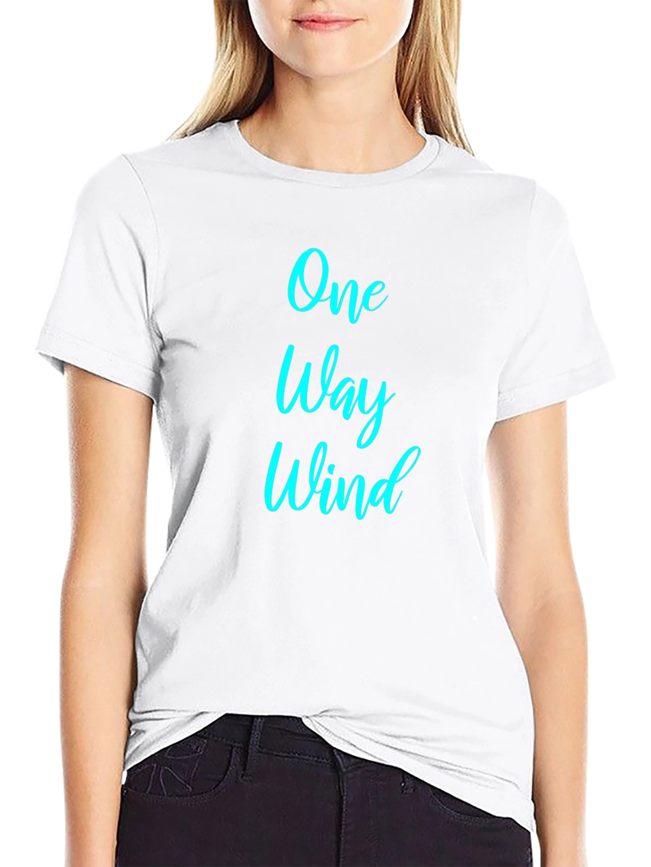 Black One Way Wind Graphic Tee - Casual Comfort view 9