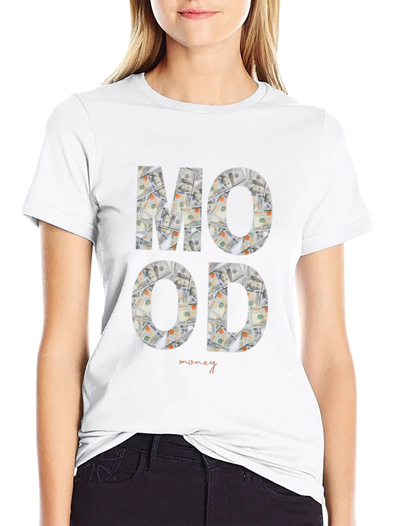Black Money Mood Graphic Tee - Stylish & Unique view 9