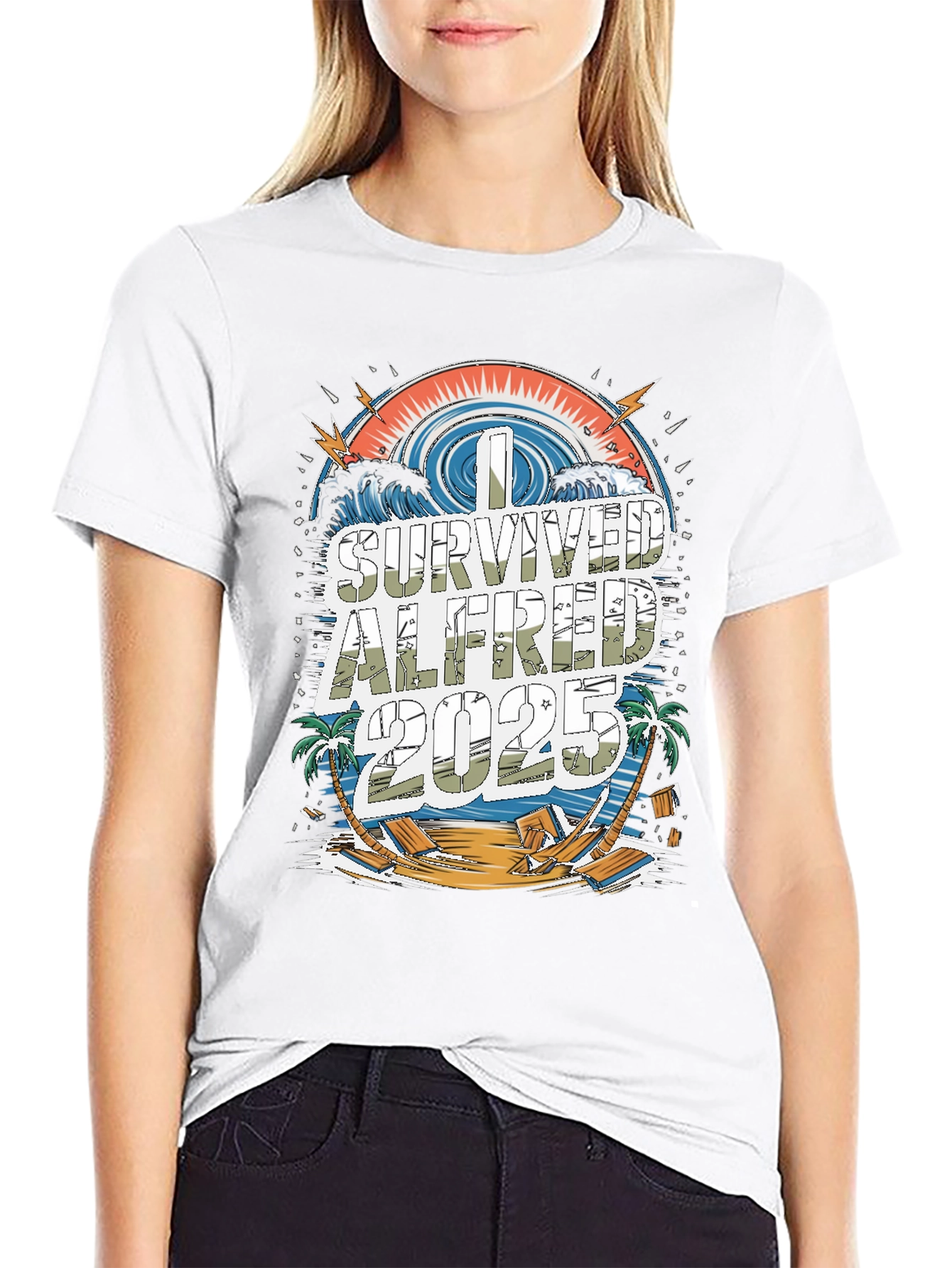 Black I Survived Alfred 2025 Graphic Tee view 9