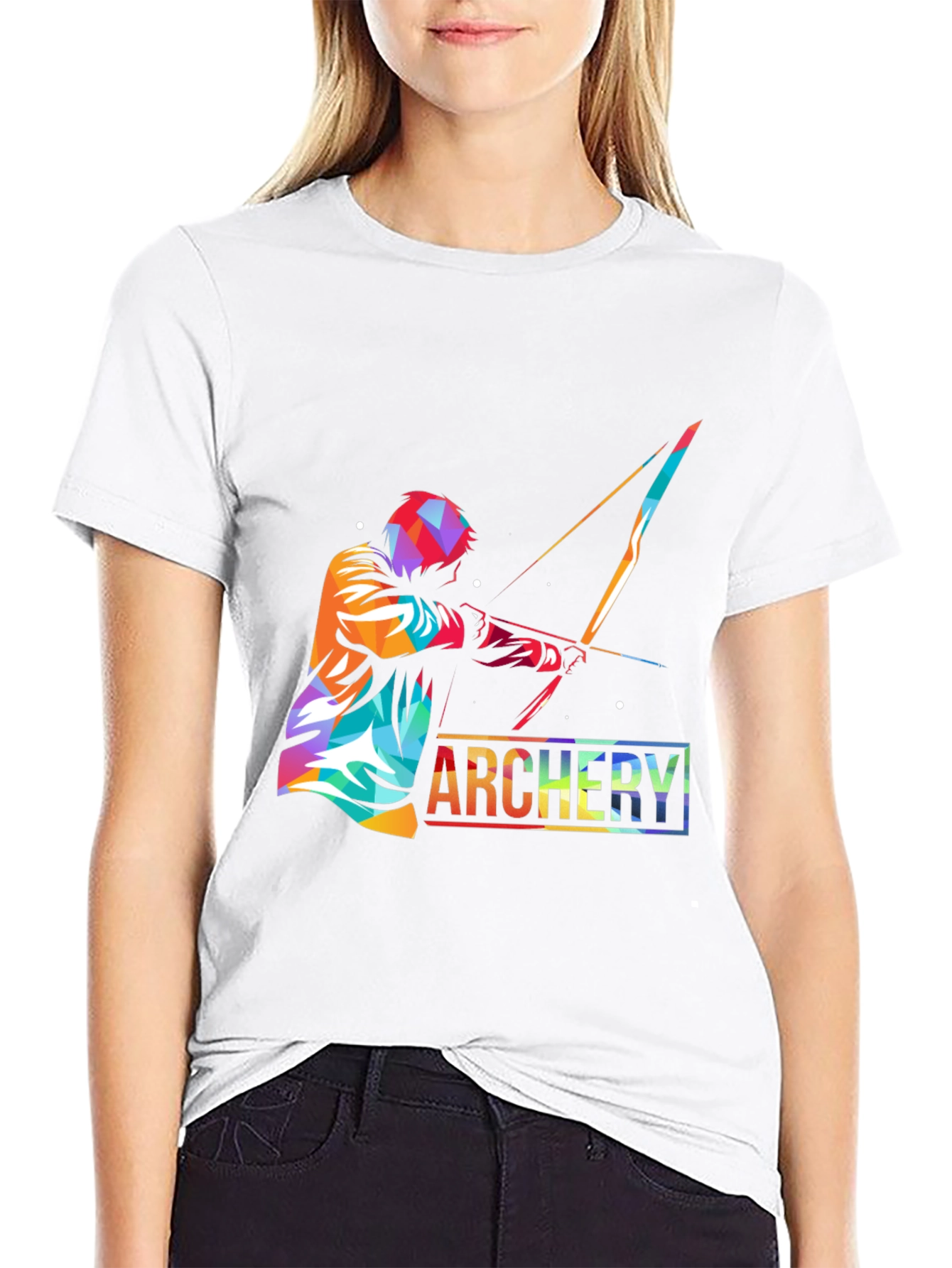 Black Archery Print Black T-Shirt - Unique Design view 9