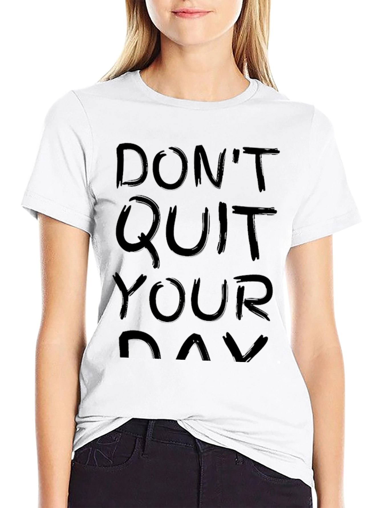 Black Don't Quit Your Day Job Men's Black Graphic T-Shirt view 9