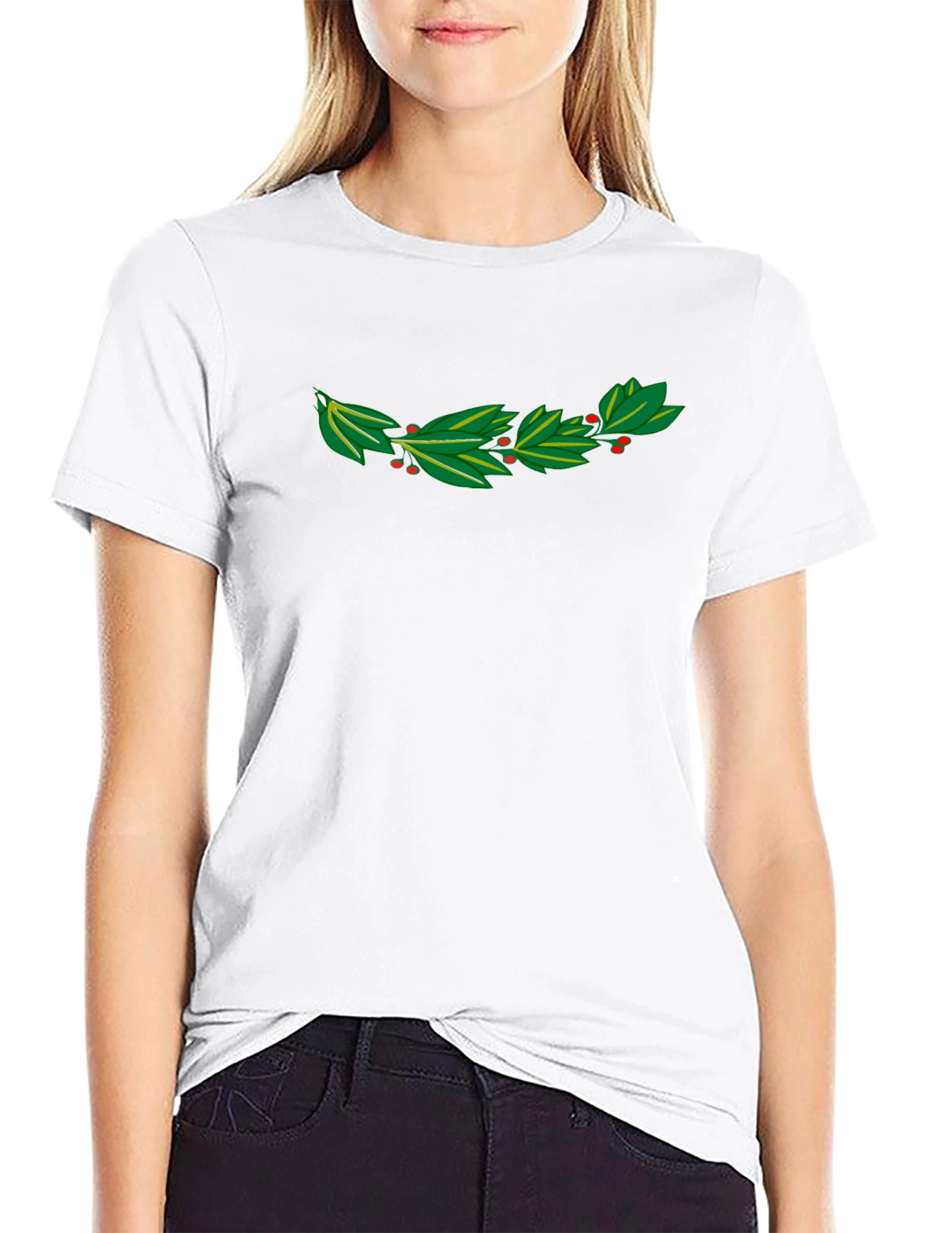 Black Leafy Crown T-Shirt - Organic Cotton Blend view 9