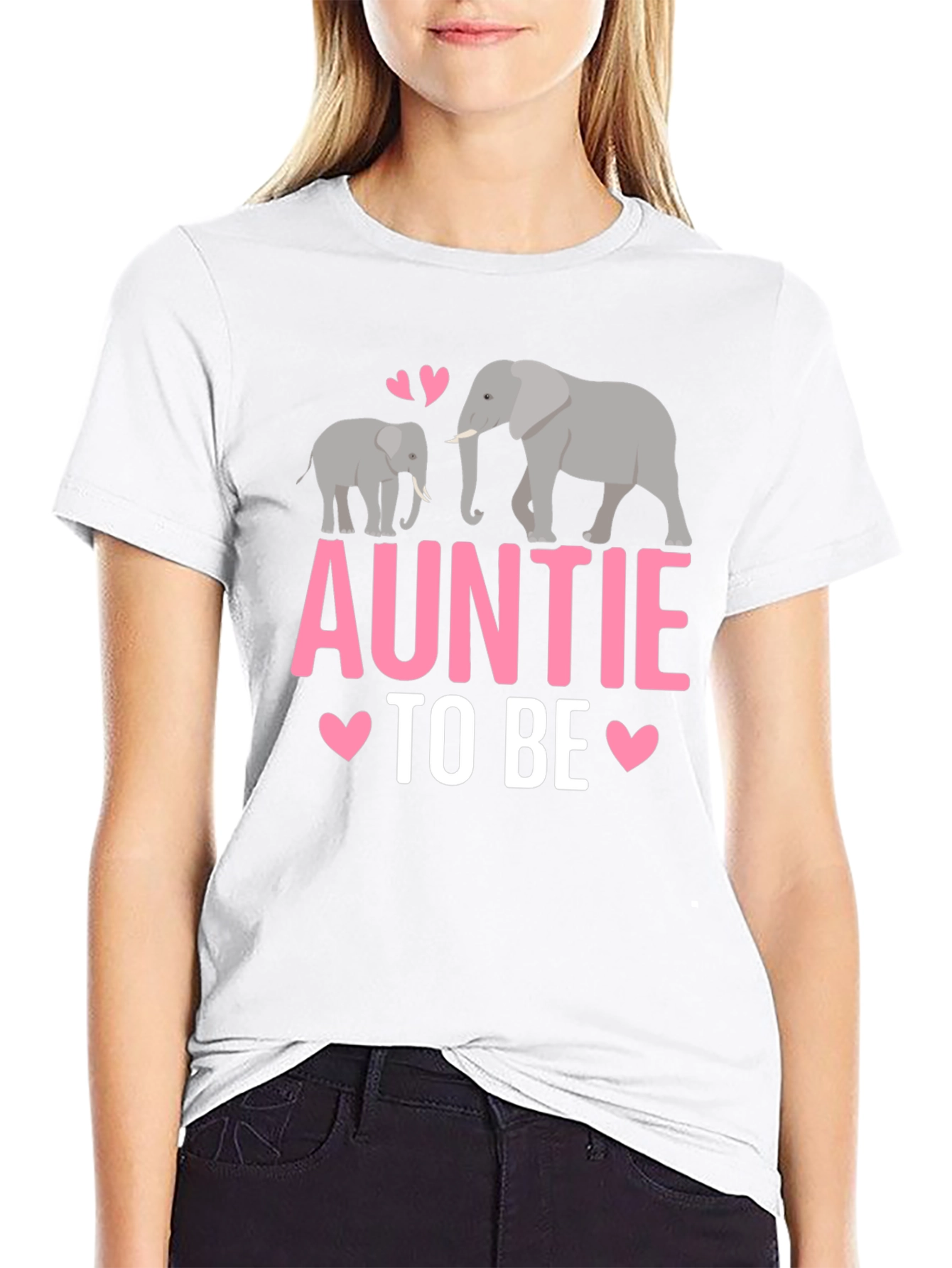 Black Auntie To Be Elephant T-Shirt view 9