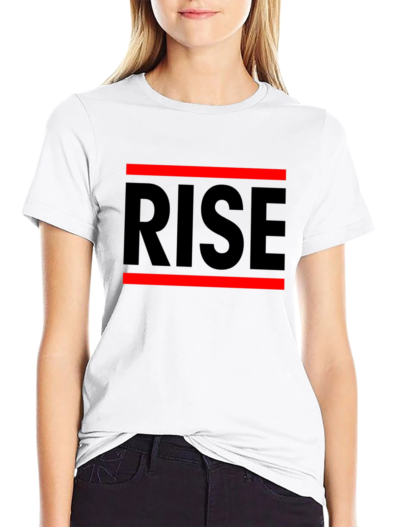 Black Rise Graphic Tee - Bold Statement T-Shirt view 9