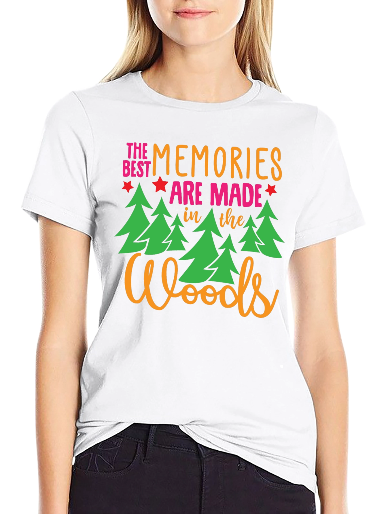 Black Woods Memories Graphic Tee view 9