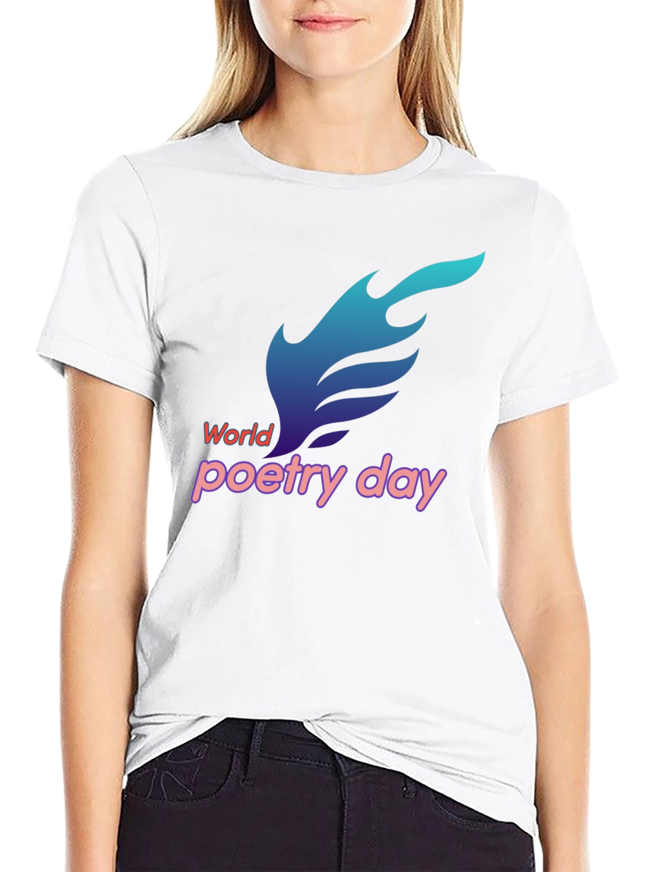 Black World Poetry Day Black T-Shirt view 9