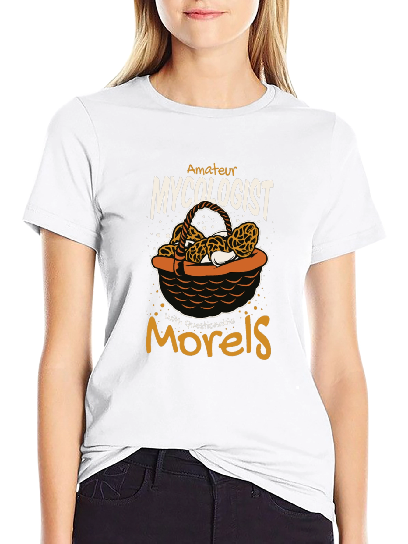 Black Amateur Mycologist Morels T-Shirt view 9