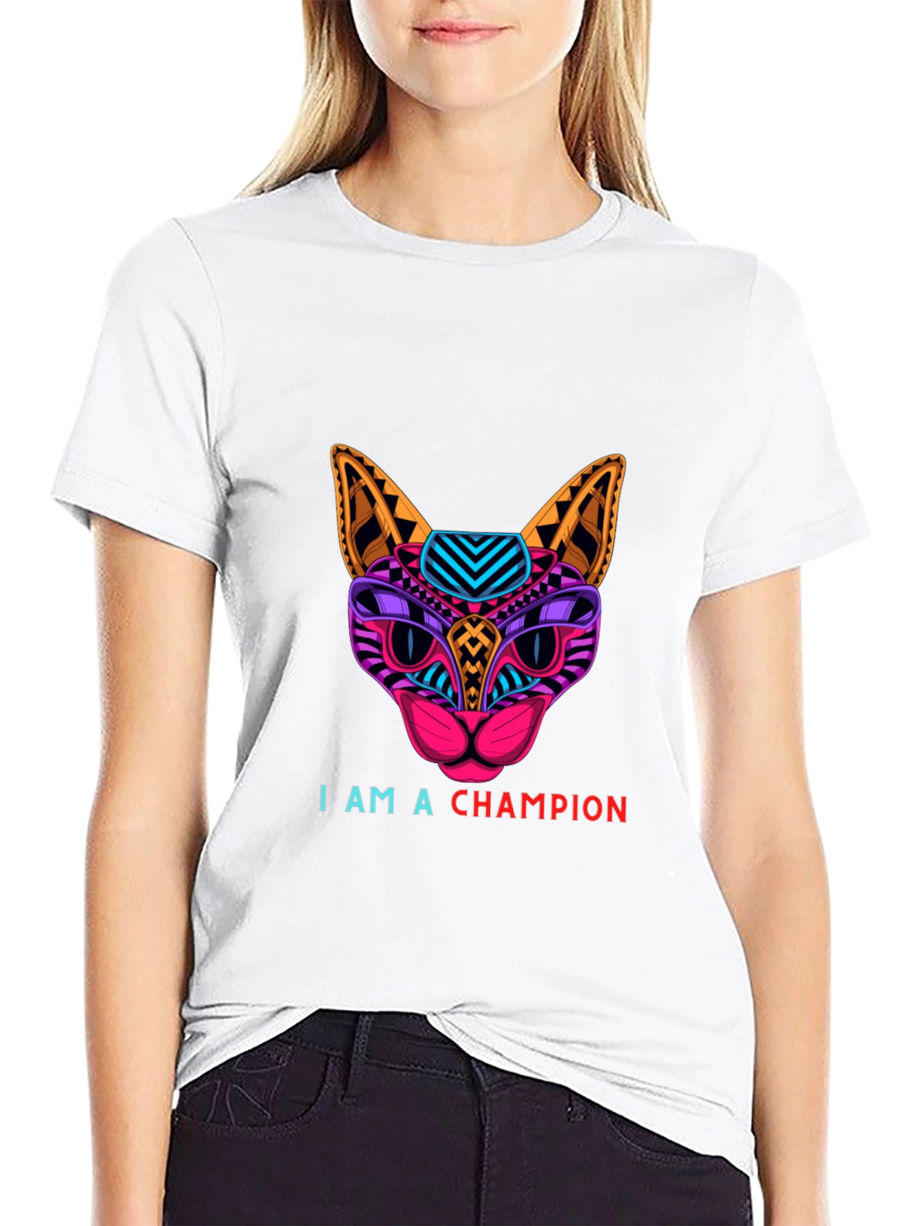 Black Champion Cat Graphic Tee - Stylish Comfort view 9