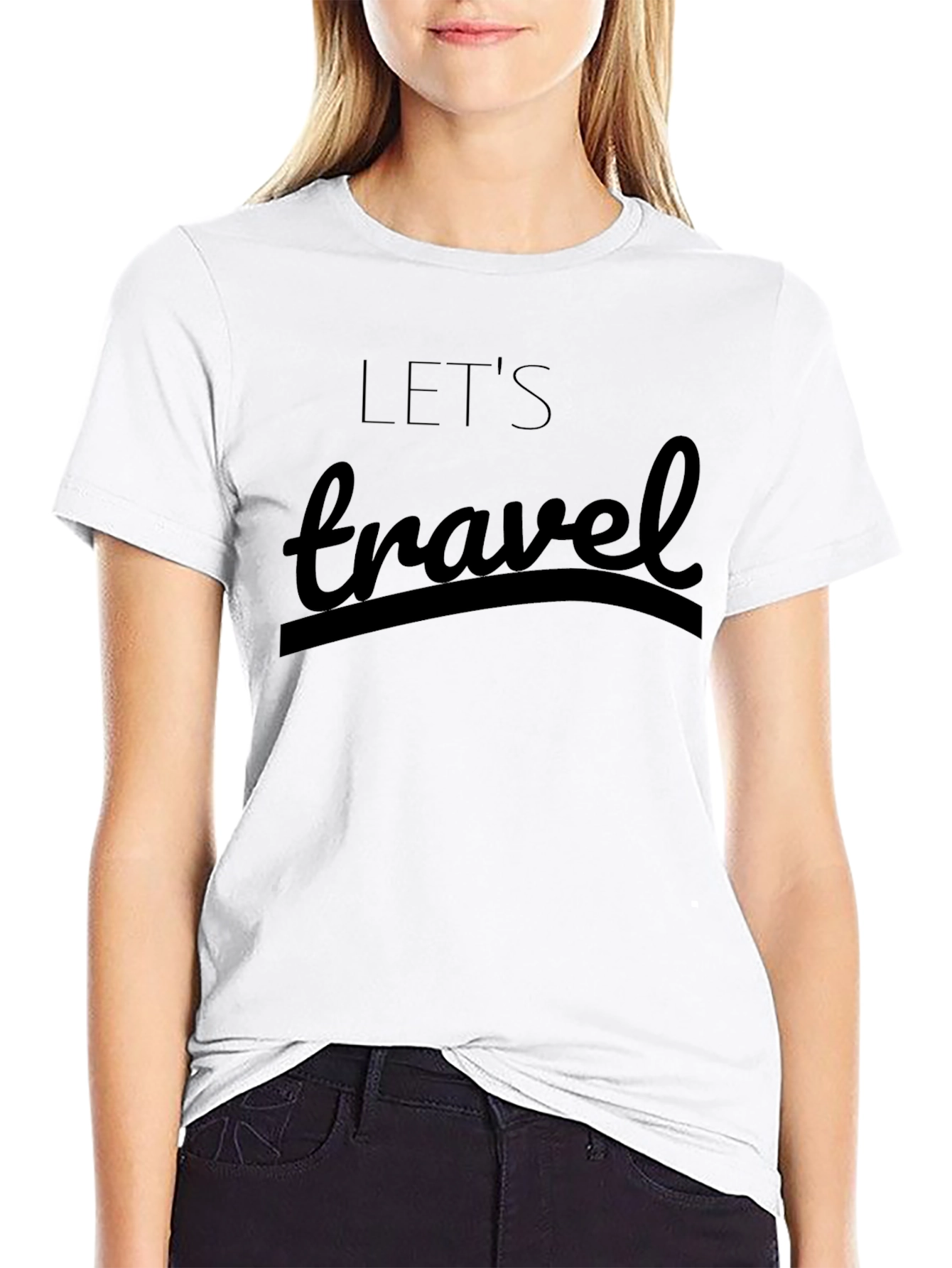 Black Let's Travel Black Graphic Tee - Adventure Ready! view 9
