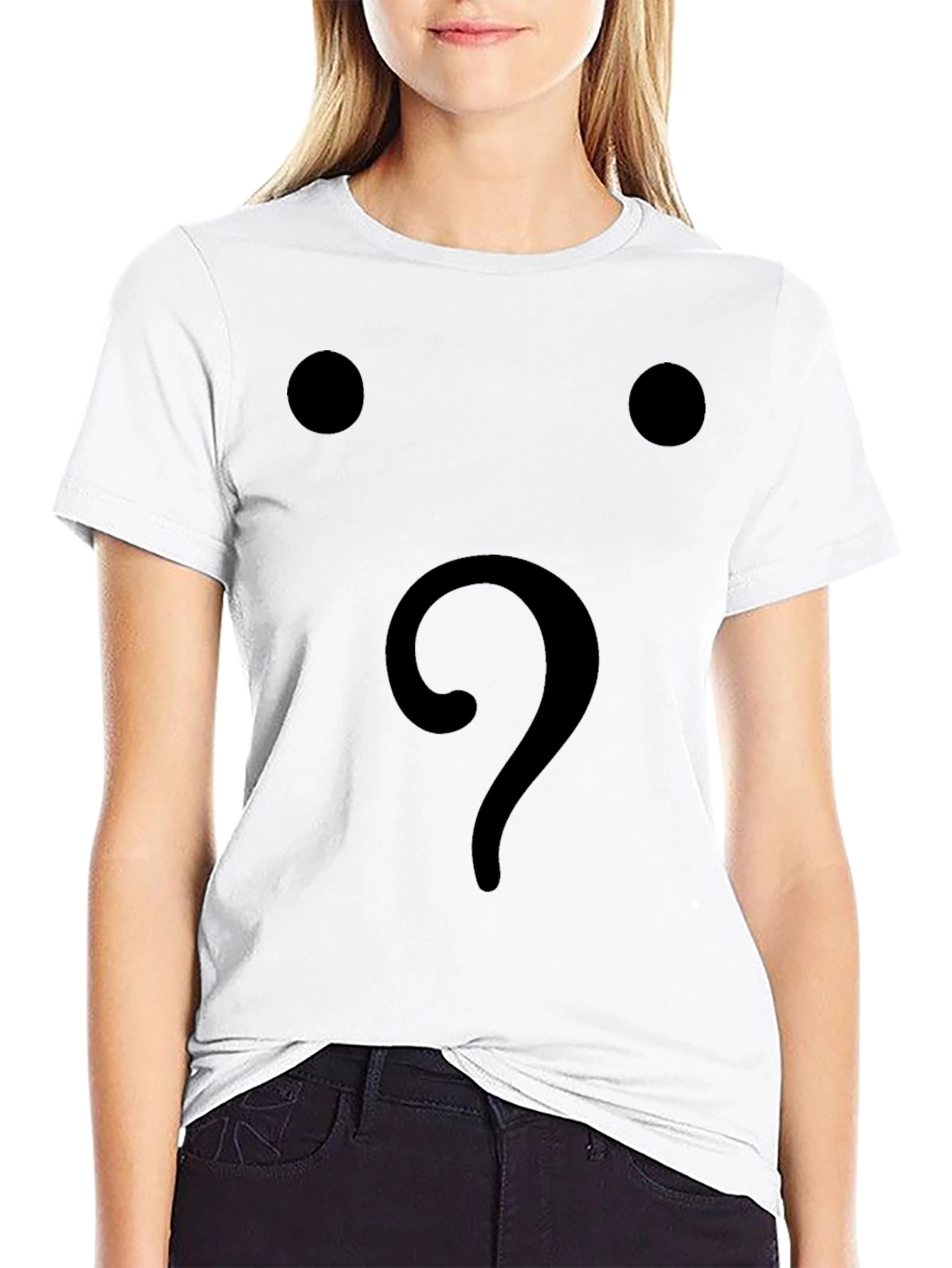 Black Mens Black Question Mark Graphic T-Shirt view 9