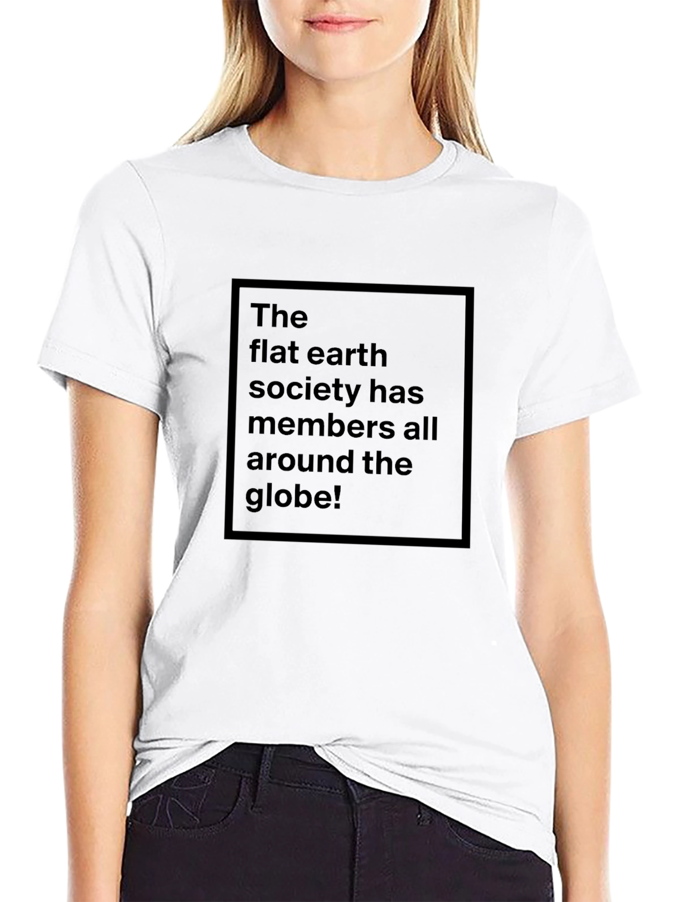 Black Flat Earth Society Tee - Black Humor T-Shirt view 9