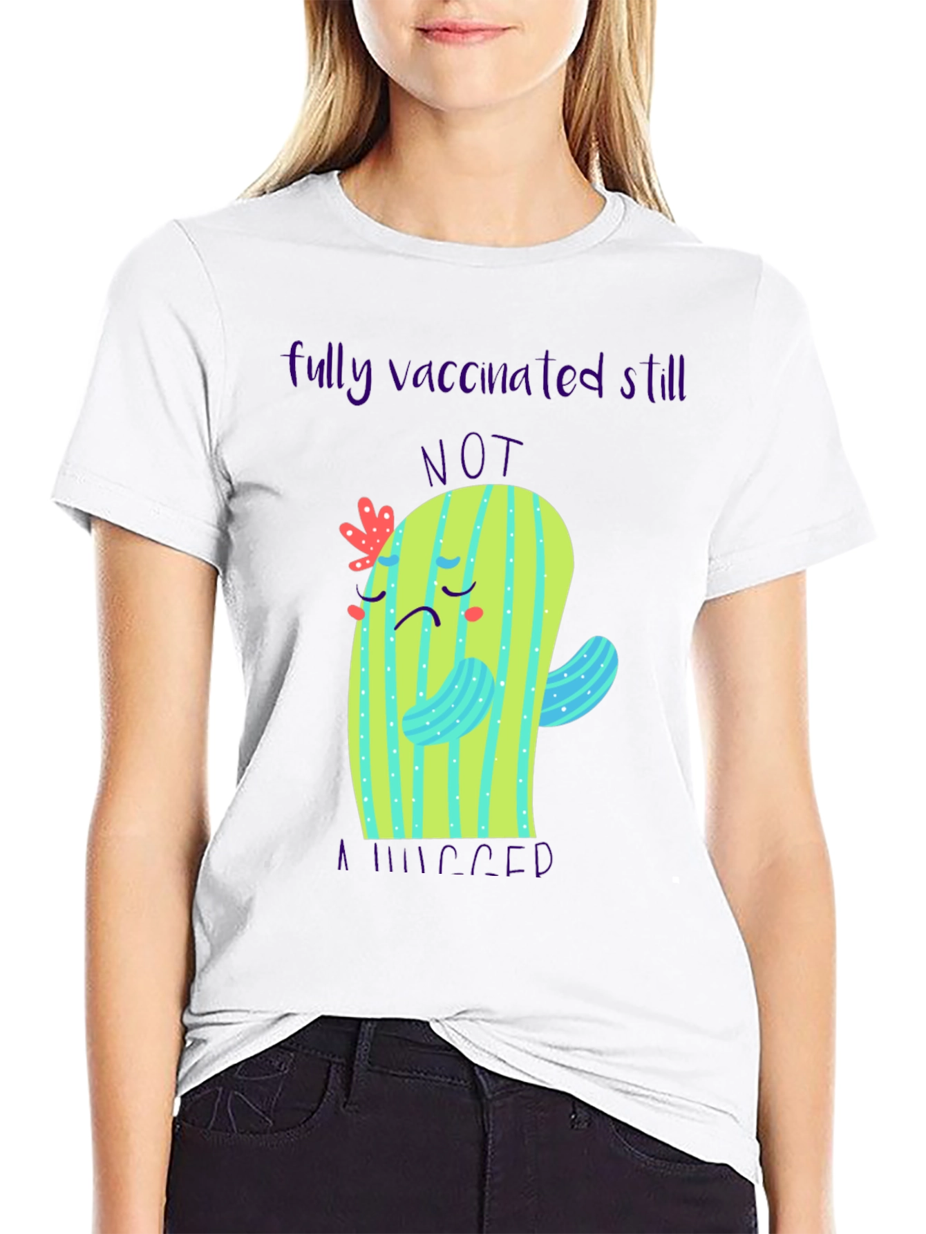 Black Vaccinated Still Not Immune T-Shirt view 9