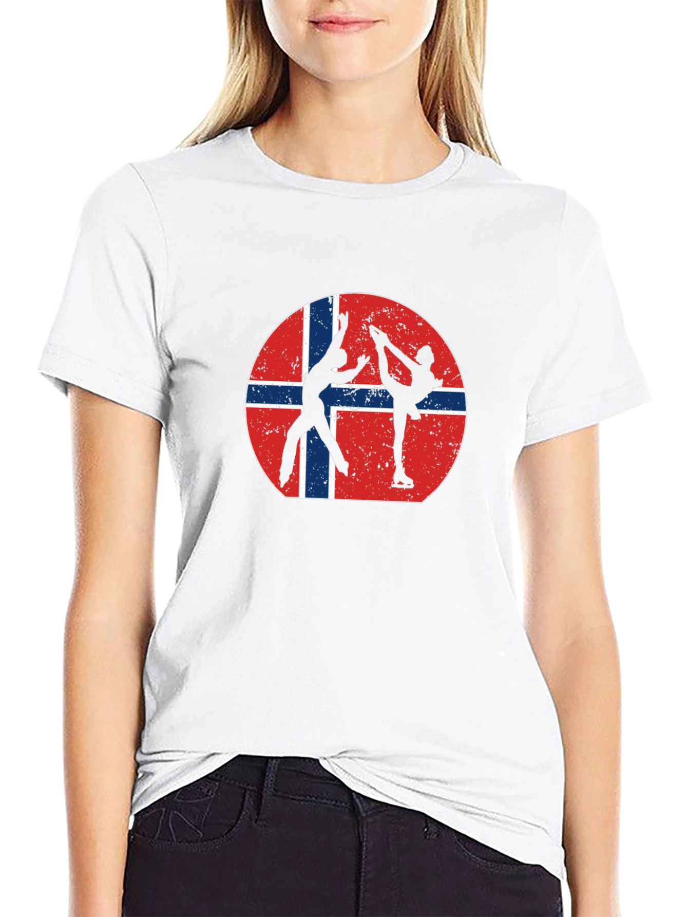 Black Norway Figure Skating T-Shirt view 9