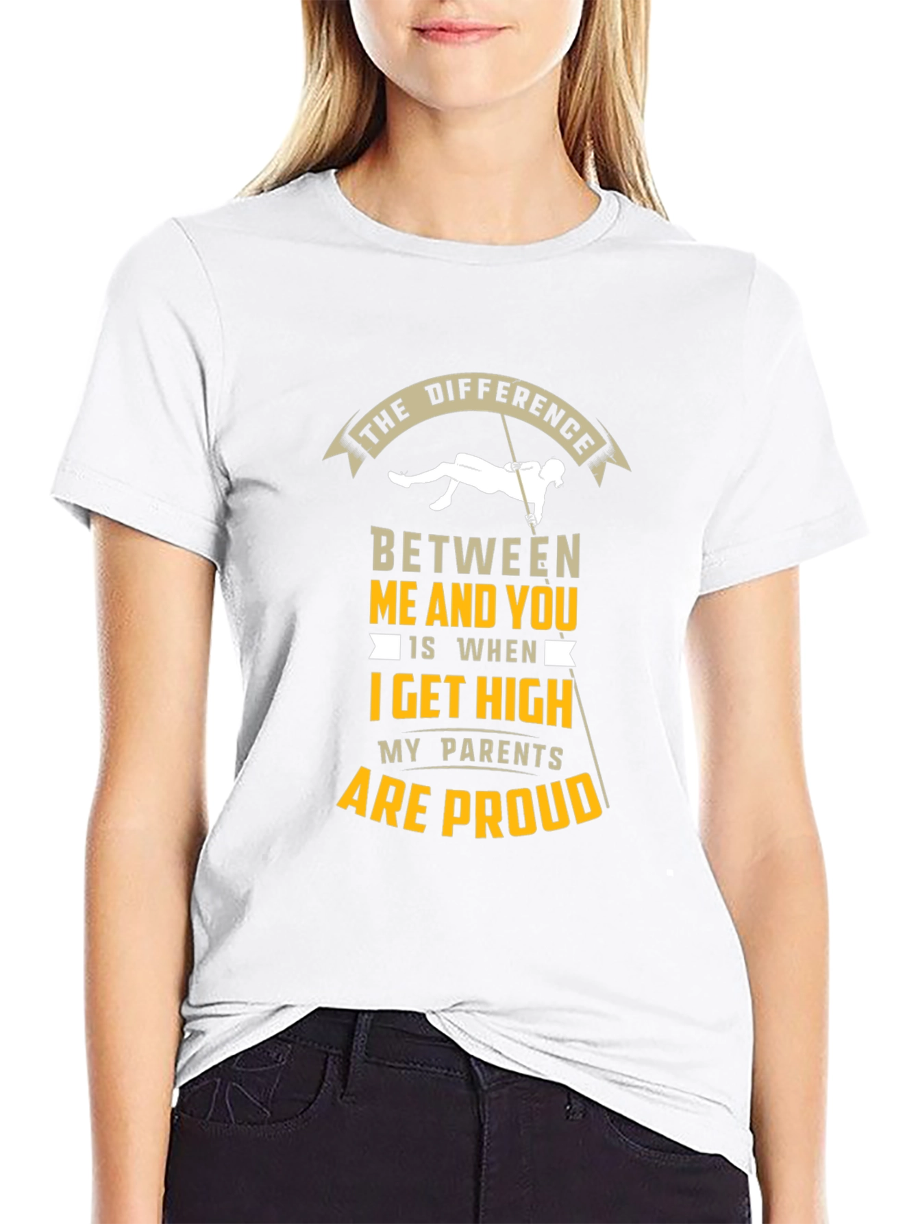 Black High Altitude Humor T-Shirt - 'The Difference' Tee view 9