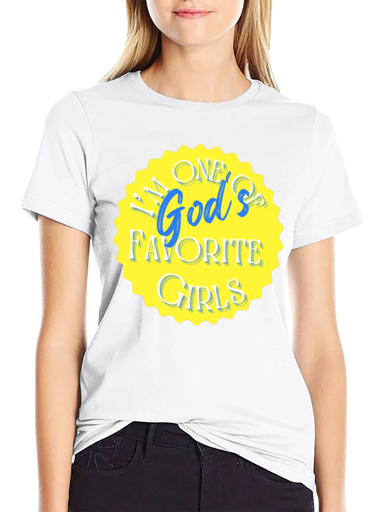 Black God's Favorite Girls Graphic Tee view 9