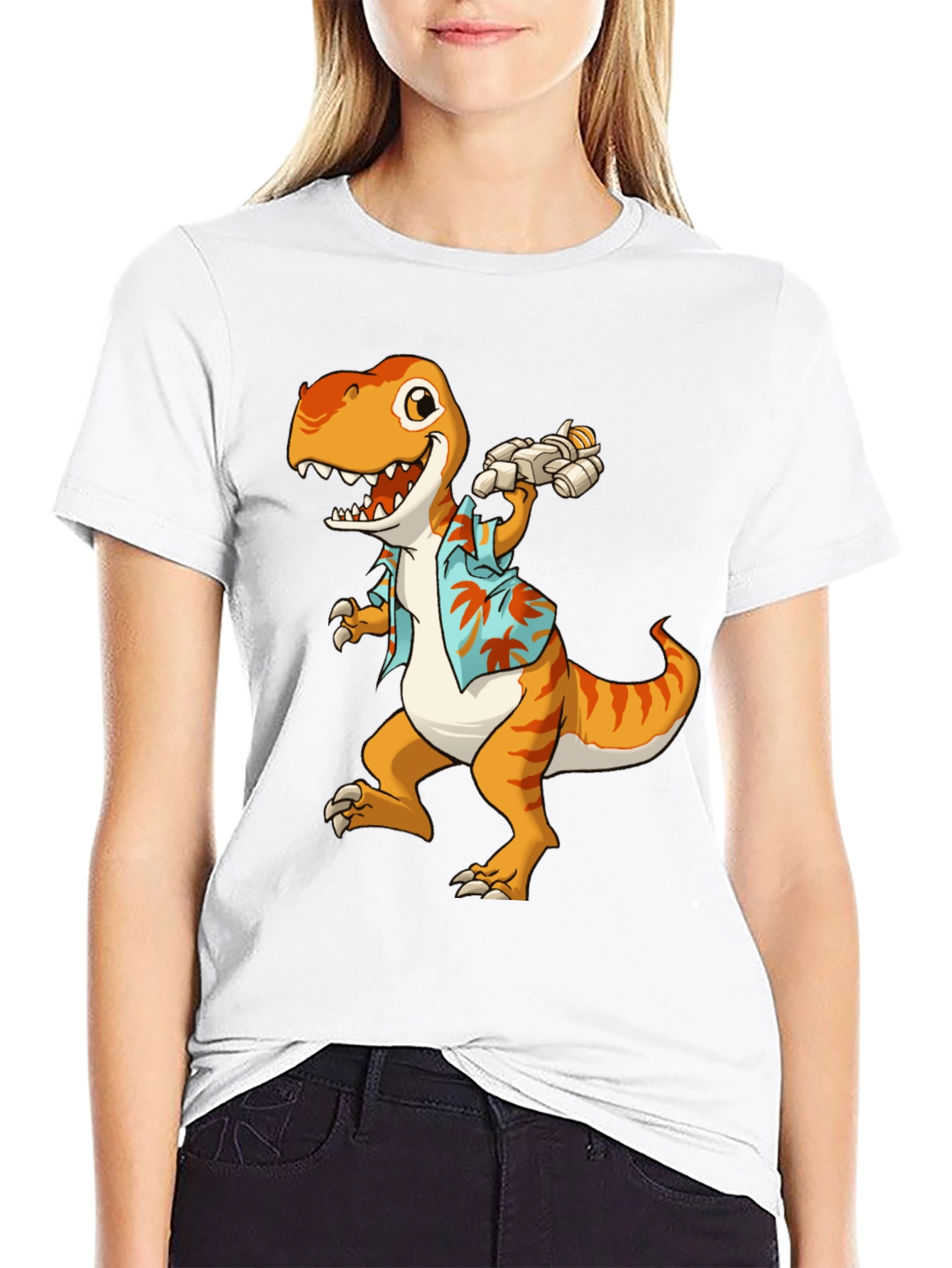 Black Dino Summer T-Shirt: Jurassic Fun! view 9
